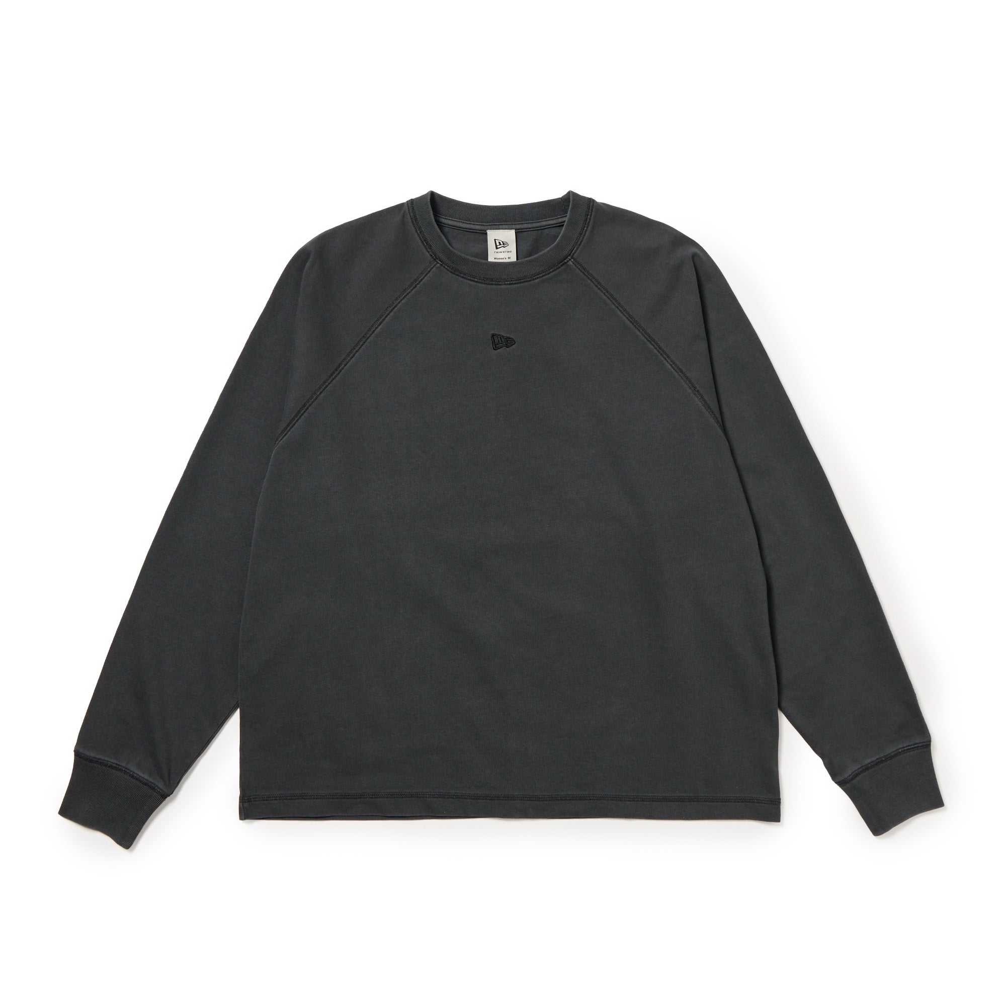 ウィメンズ 長袖 オーバーサイズド ガーメントダイ コットン Tシャツ