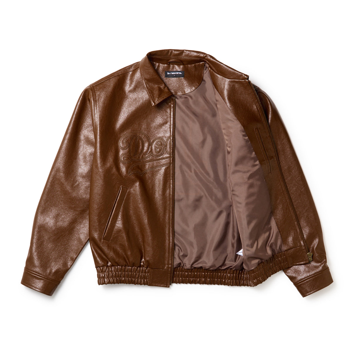 シンセティックレザー ジャケット ロサンゼルス・ドジャース ブラウン 