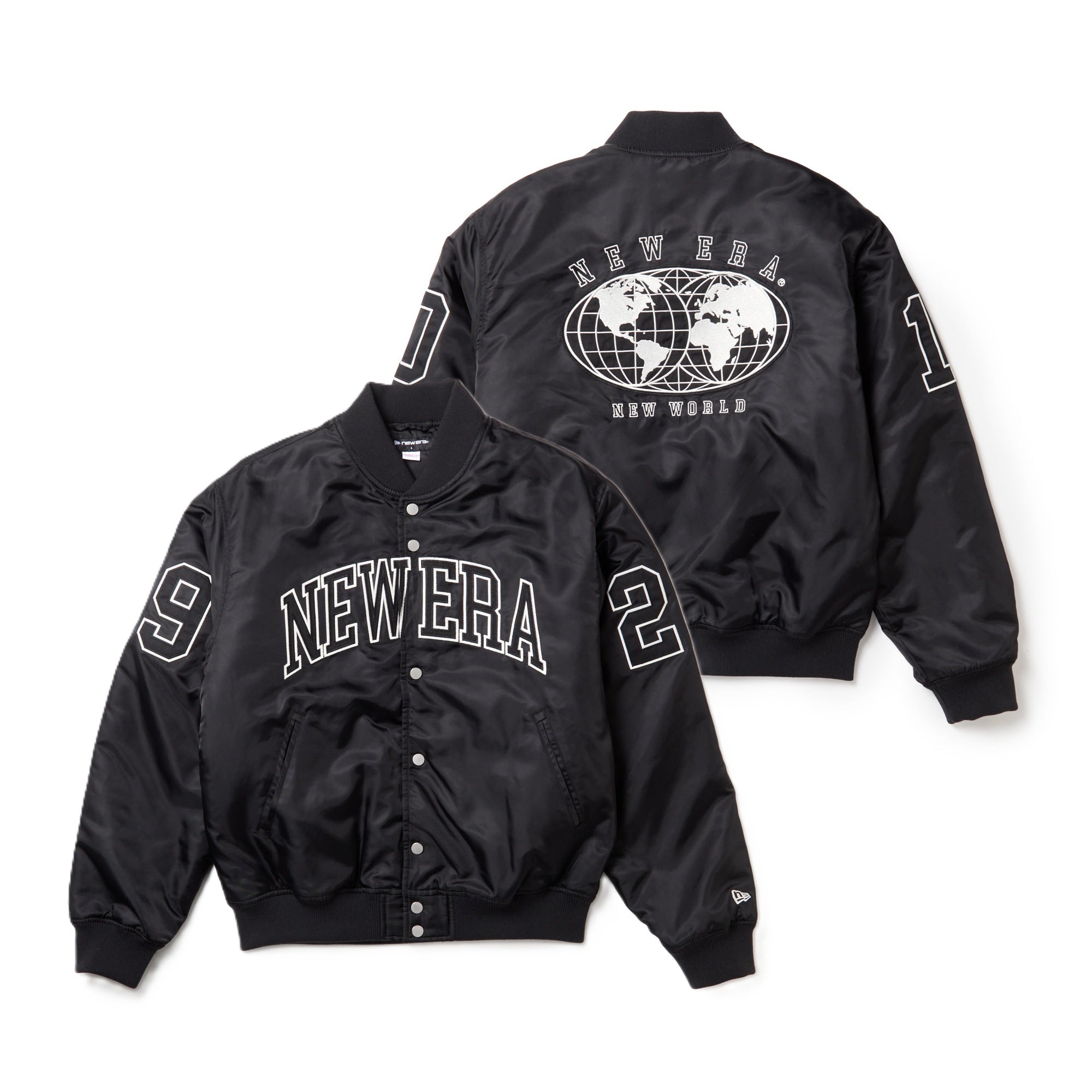 ナイロンバーシティジャケット　ニューエラ ナイロン バーシティジャケット NEW ERA ブラック | ニューエラ
