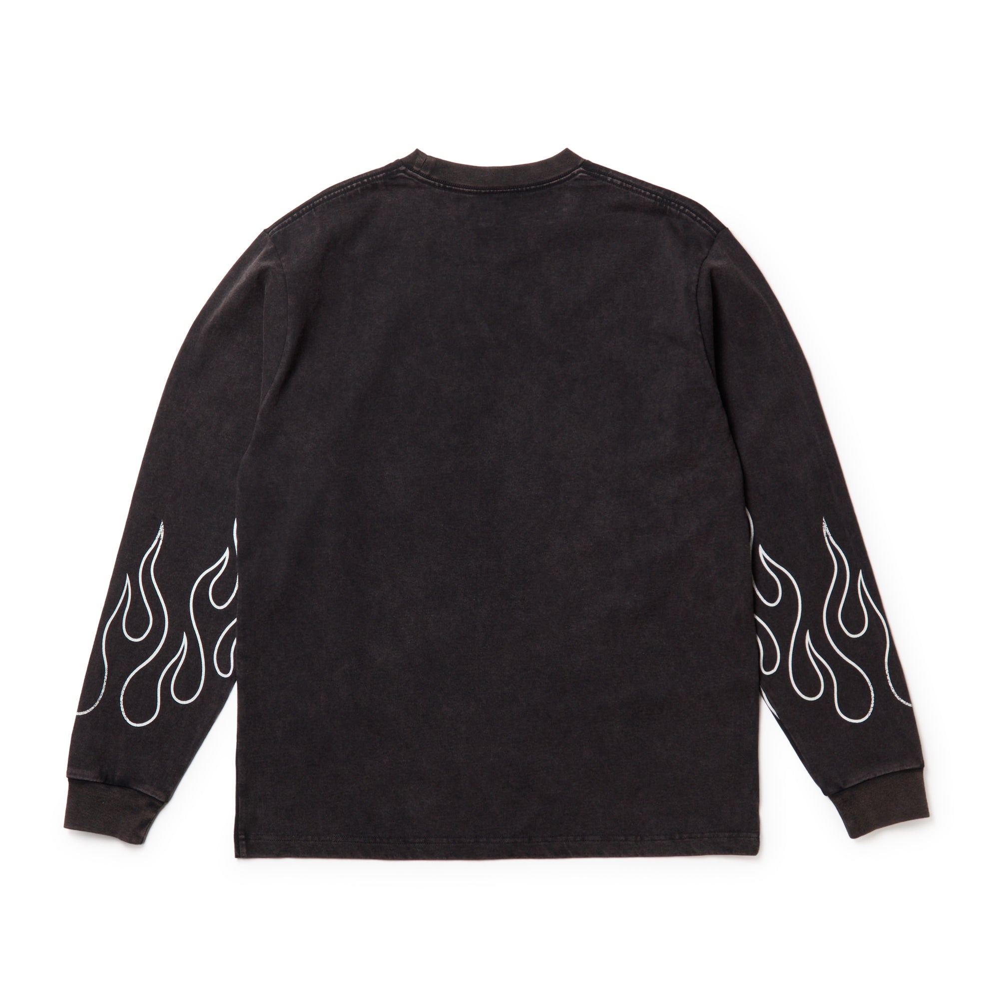 【本日限定sale】IN FLAMES 長袖 Tシャツ Mサイズ ブラック 長袖 ウォッシュド コットン Tシャツ The Flame ブラック | ニューエラ