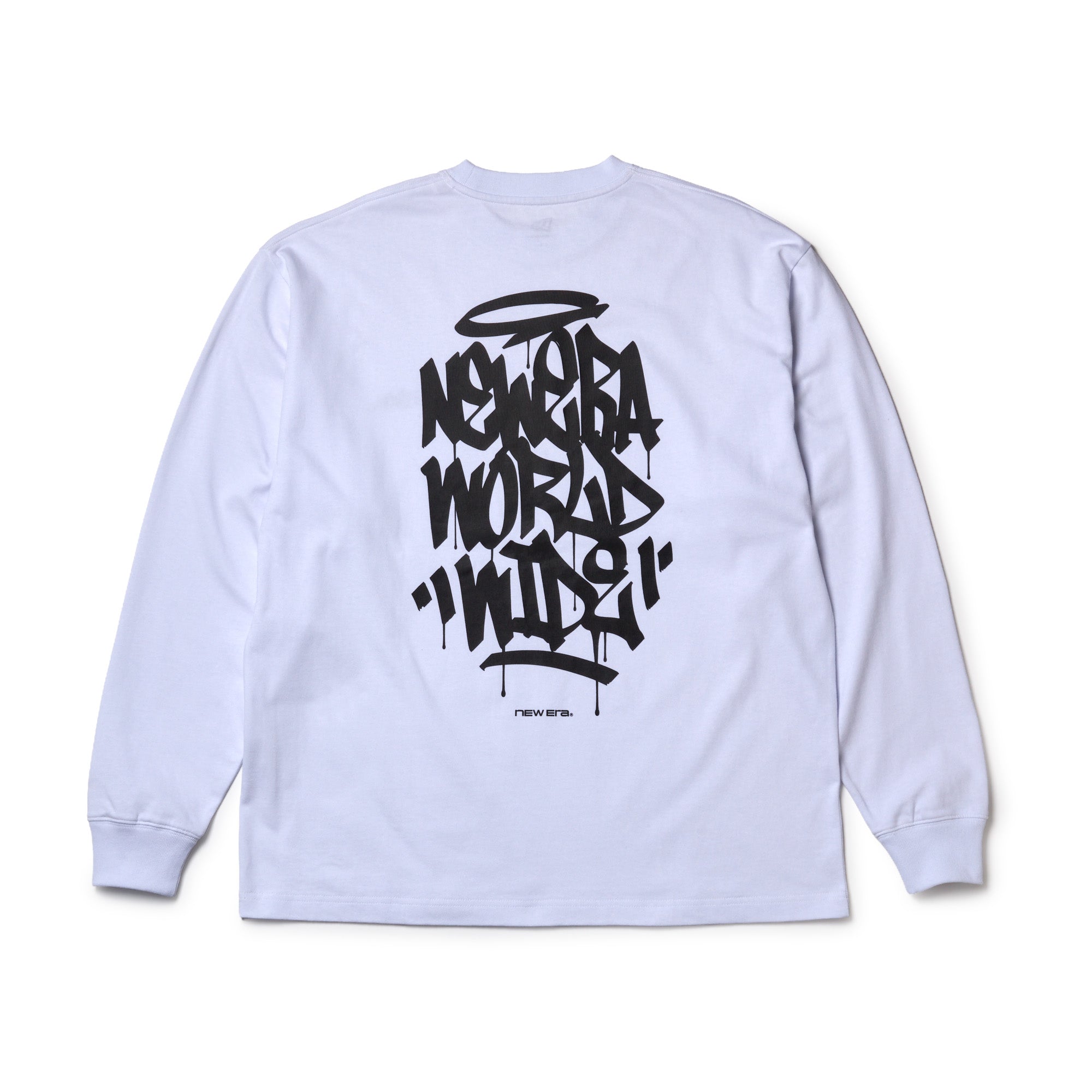 長袖 オーバーサイズド コットン Tシャツ Tagging Logo ホワイト
