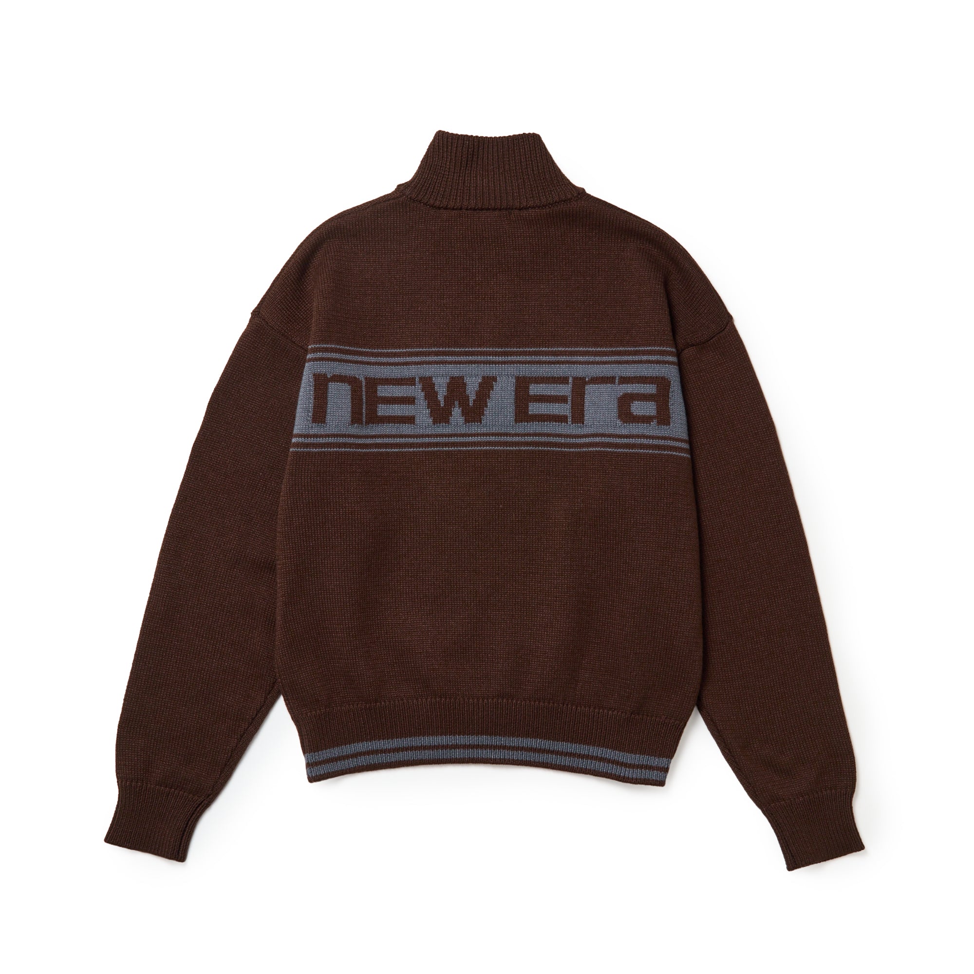 ウィメンズ ニット ハーフジップ プルオーバー Jacquard Logo バーント