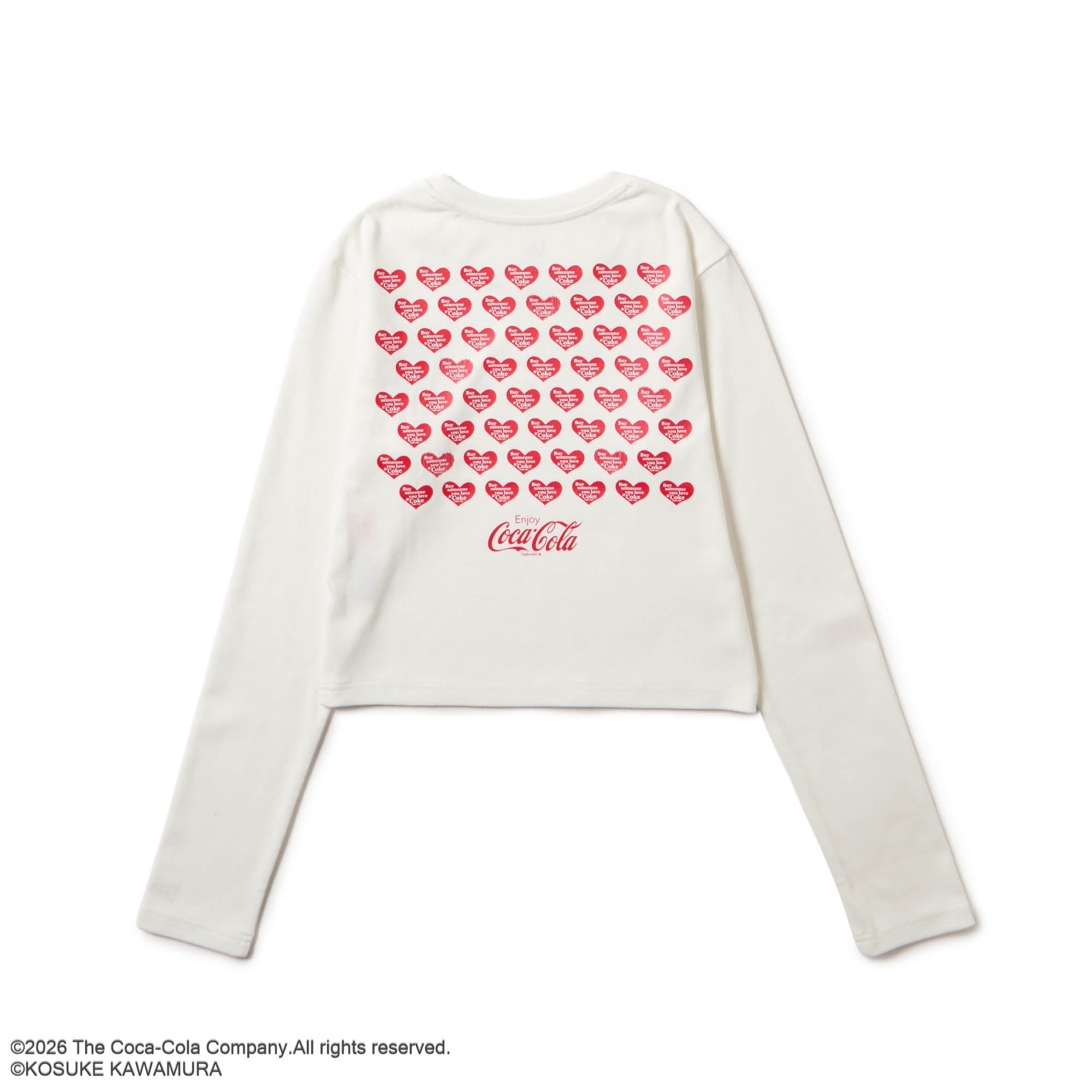Women's 長袖 クロップド Tシャツ Coca-Cola designed by Kosuke