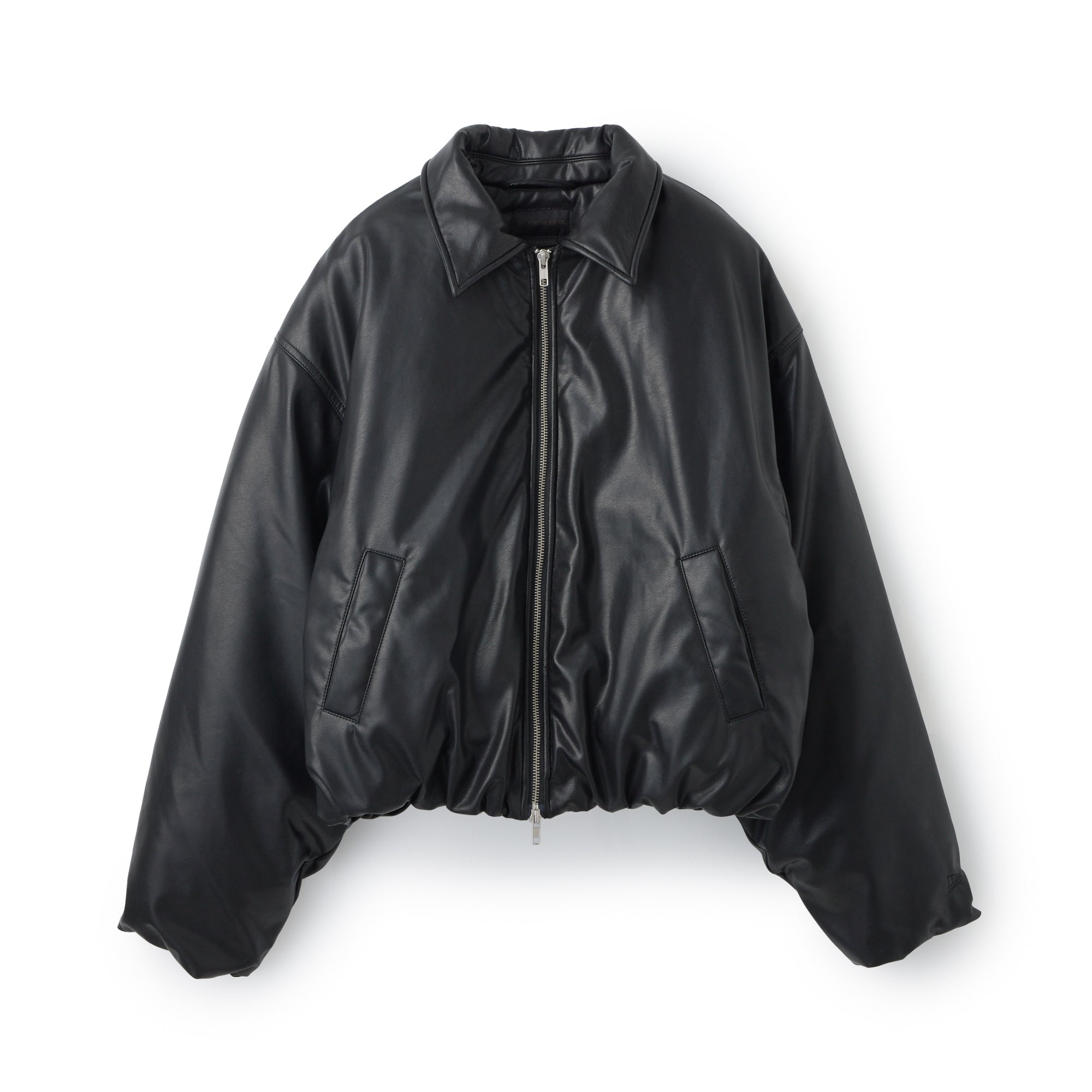 ウィメンズ シンセティックレザー ボンバージャケット BLACK LABEL