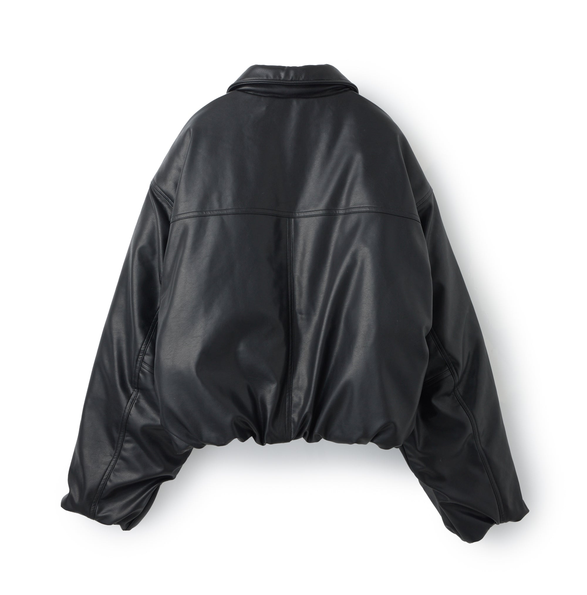 ウィメンズ シンセティックレザー ボンバージャケット BLACK LABEL