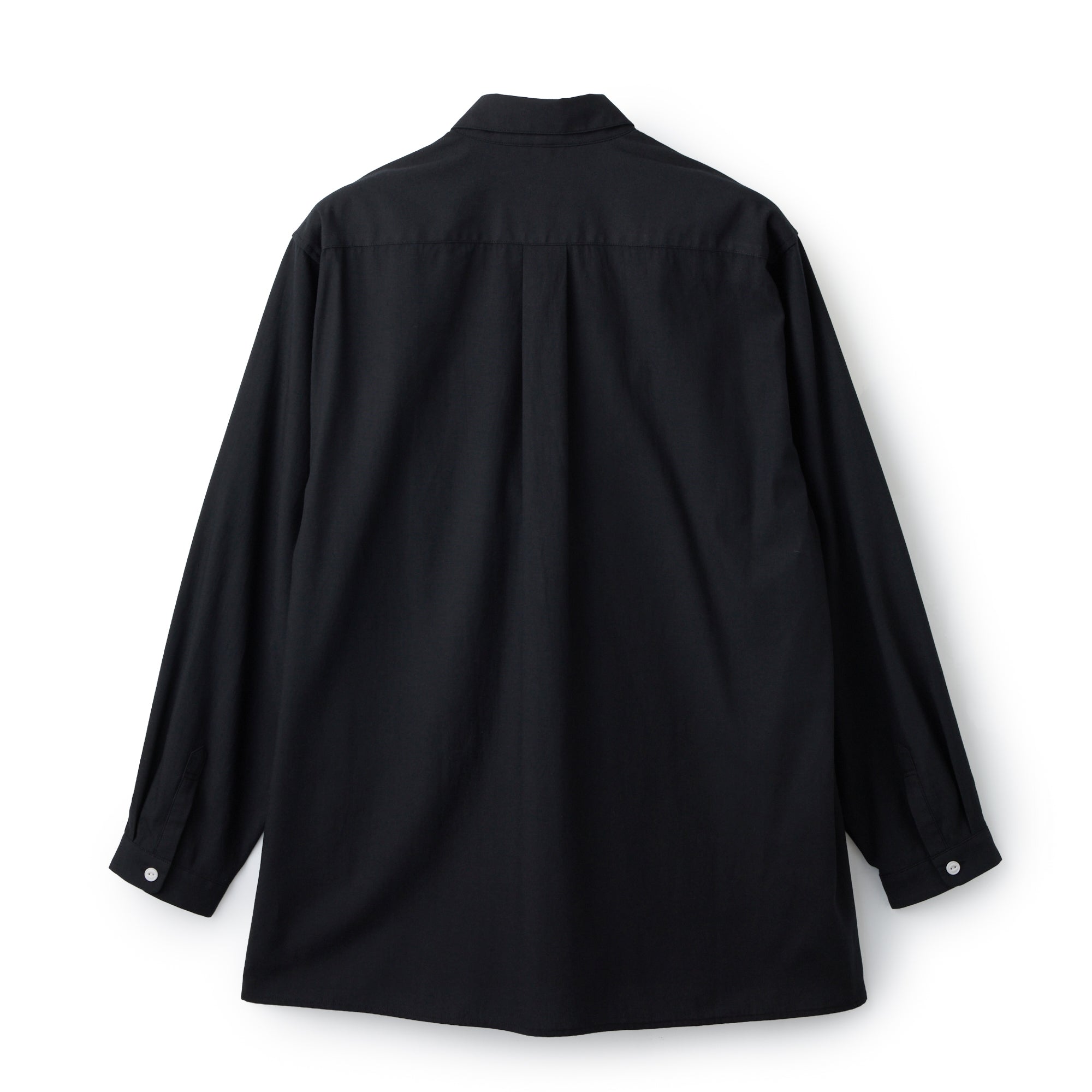 長袖 シャンブレー マルチポケット シャツ BLACK LABEL FW26 ブラック