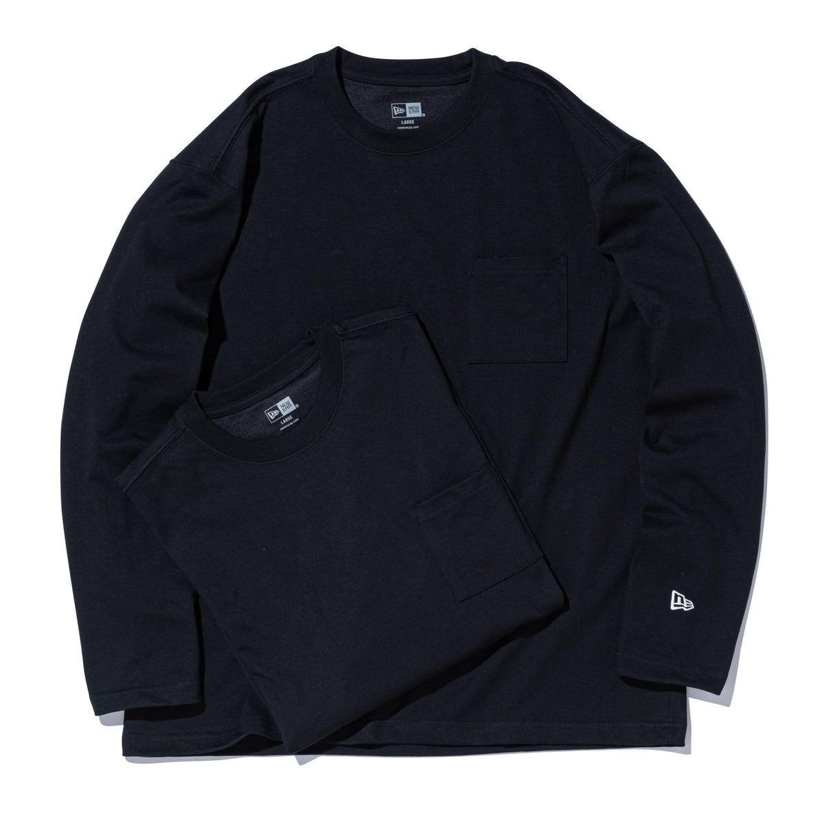 衝撃特価 2-Pack 長袖 ニューエラ | ブラック Tシャツ パフォーマンス メンズウェア