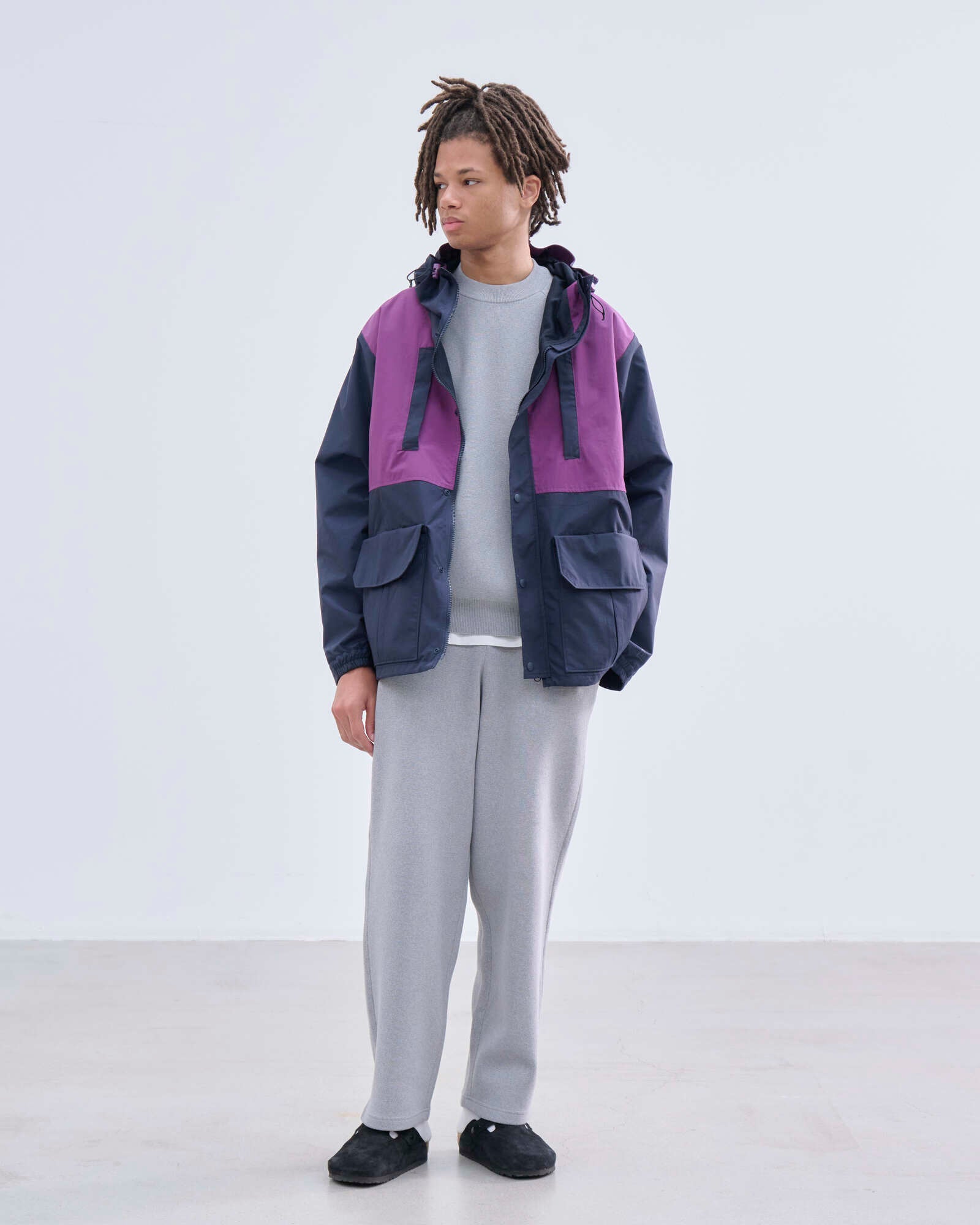 ライト マリンパーカ BLACK LABEL SS26 ネイビー/パープル