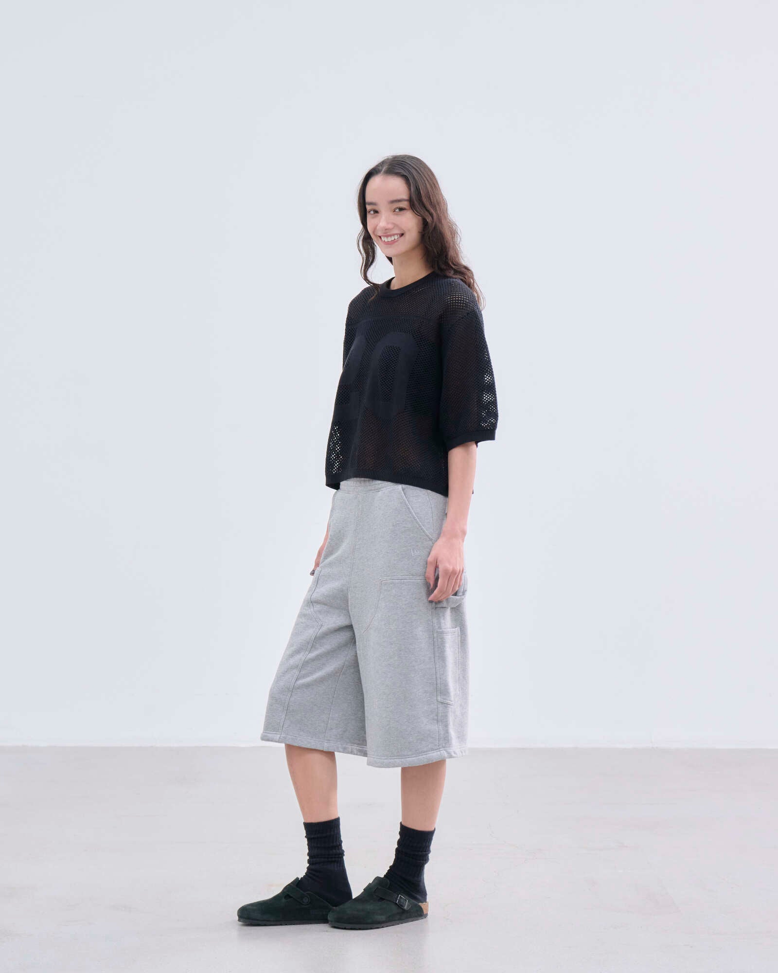 Women's 半袖 フットボール ニットシャツ BLACK LABEL SS26 ブラック