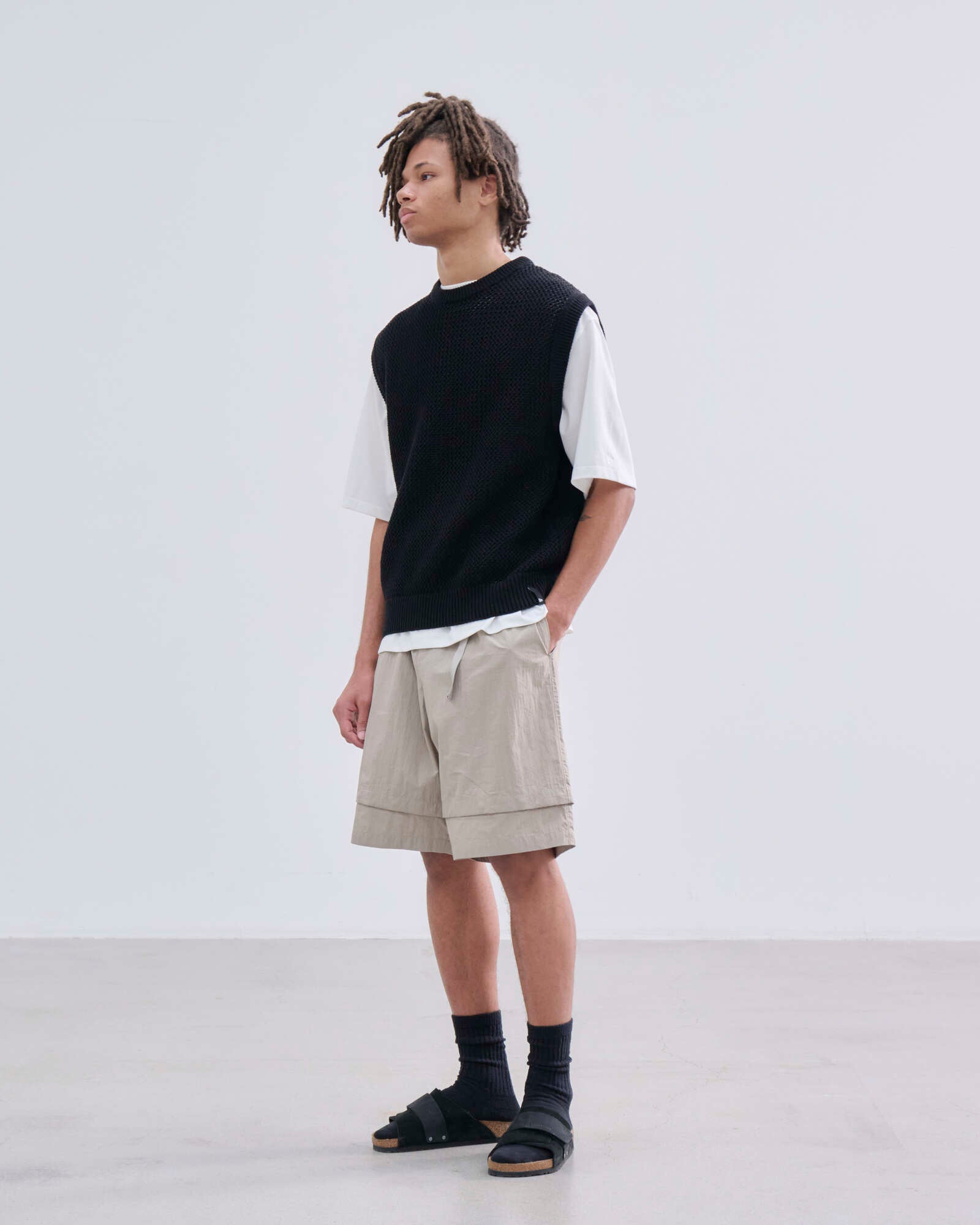 コンバーチブル ショートパンツ BLACK LABEL SS26 ベージュ