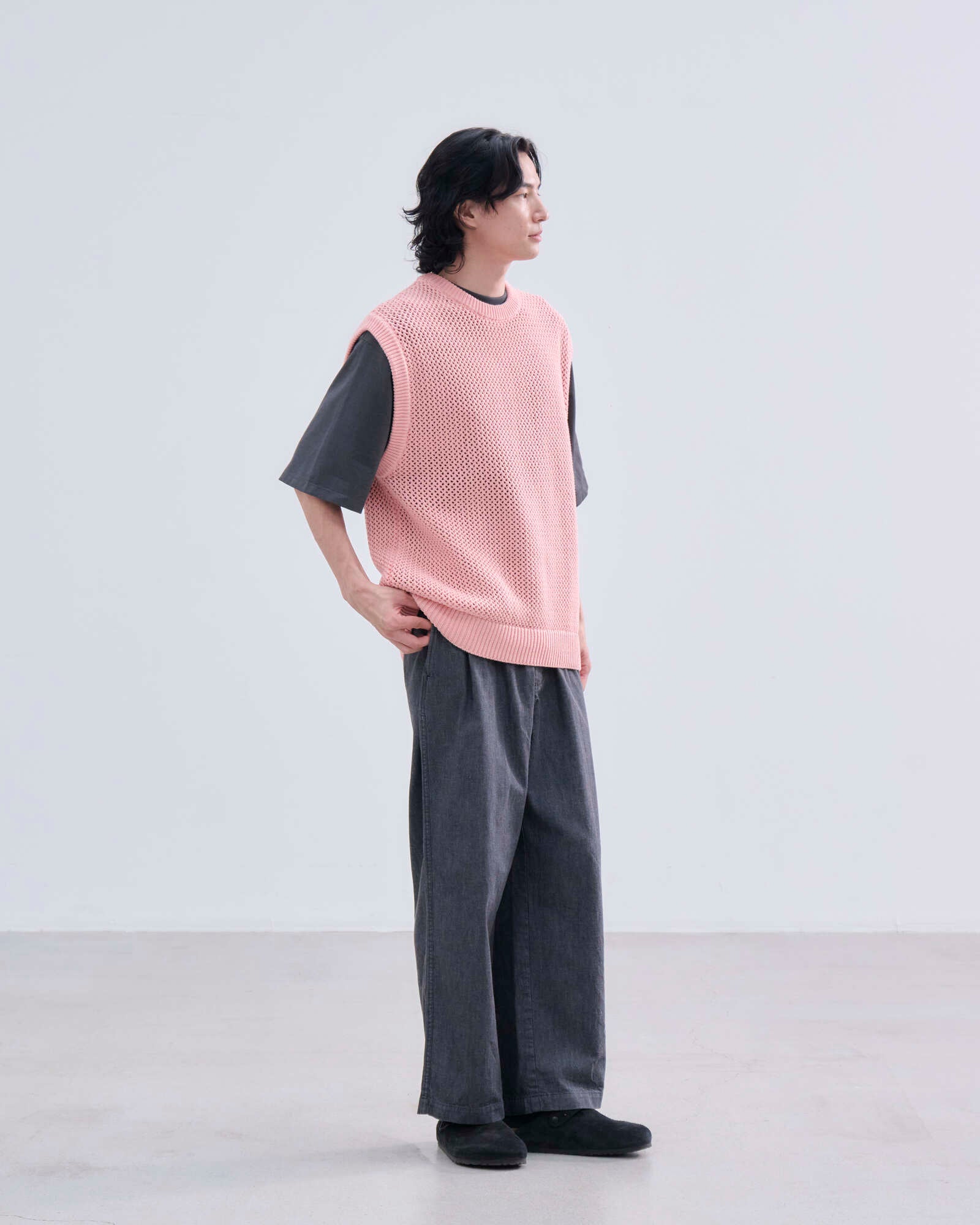 ニット メッシュ ベスト BLACK LABEL SS26 ピンク | ニューエラ
