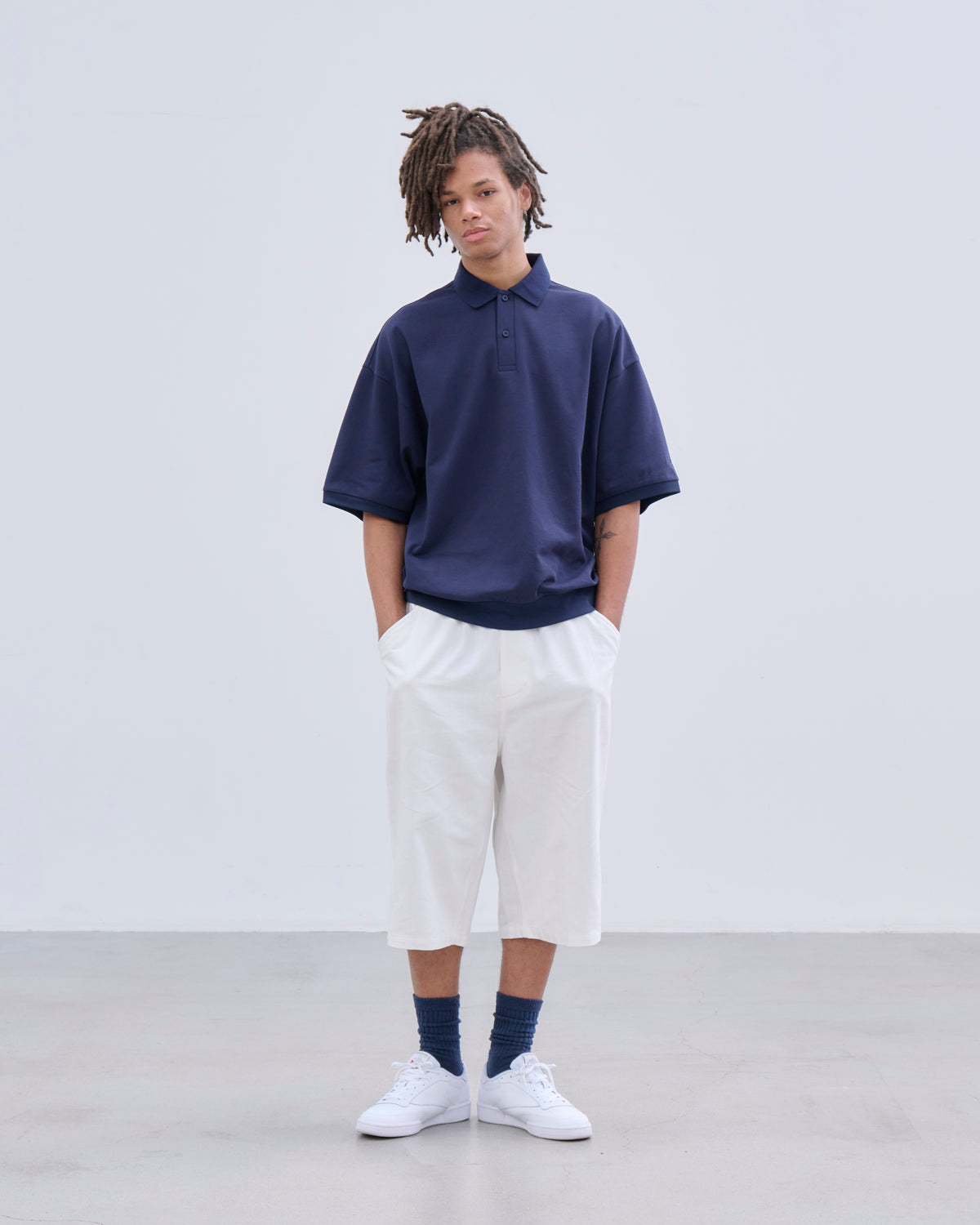 半袖 ビッグ ポロシャツ BLACK LABEL SS26 ネイビー | ニューエラ 