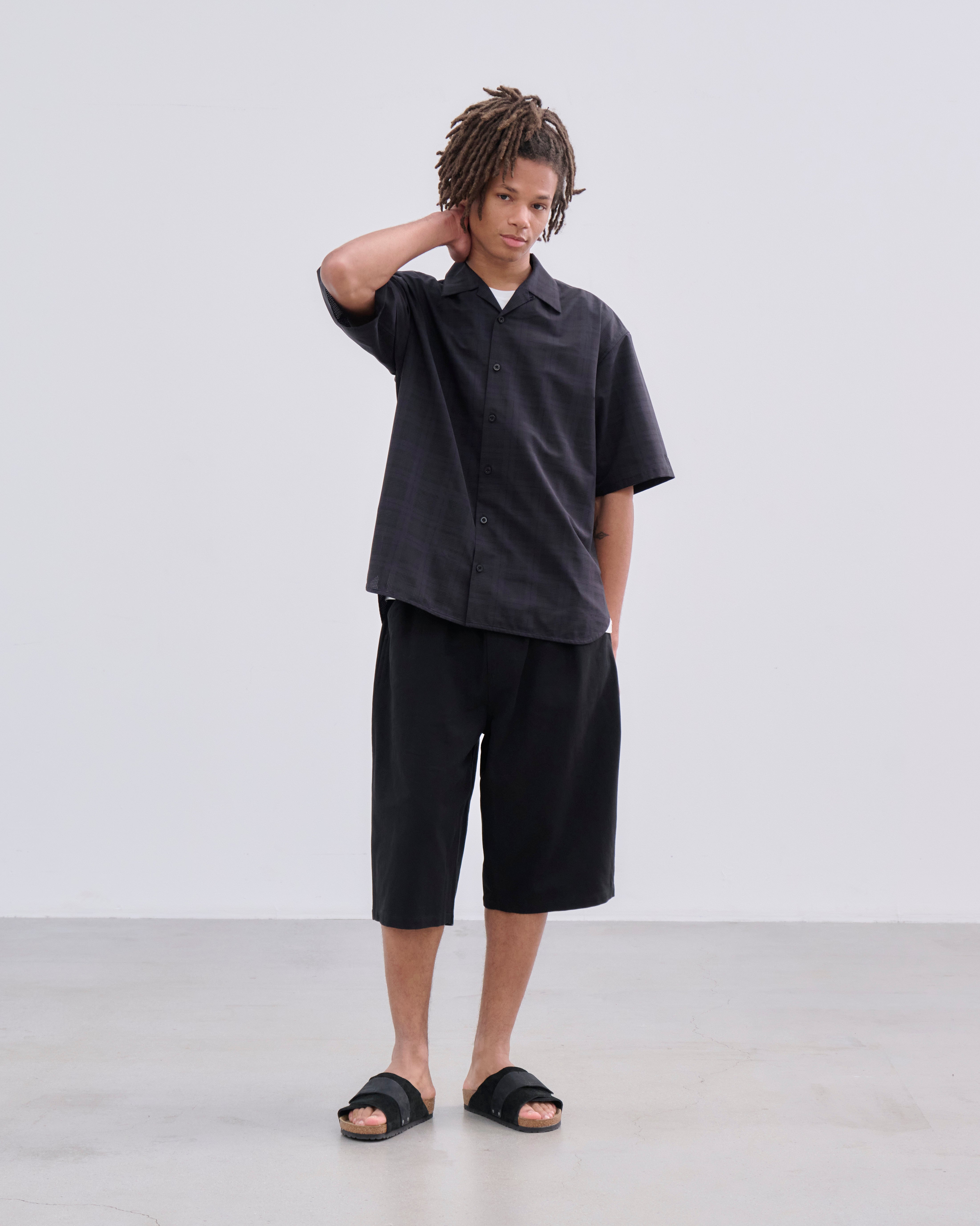 半袖 シャツ Dot Air ブラックウォッチ BLACK LABEL SS26 ネイビー