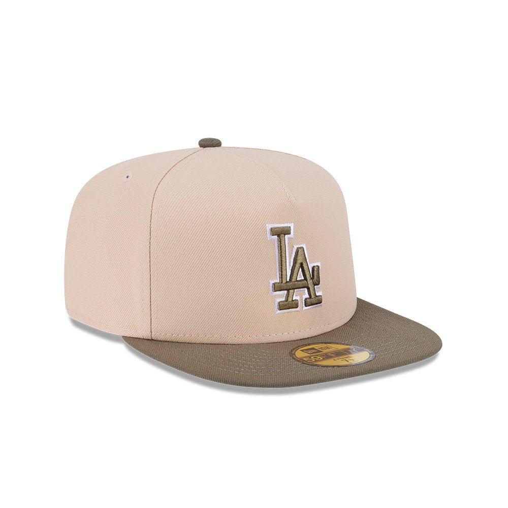 New Era 59FIFTY ベージュ/ネイビー キャップ 7 1/8 RC 9FIFTY Curved Visor Vintage Nylon ニューヨーク