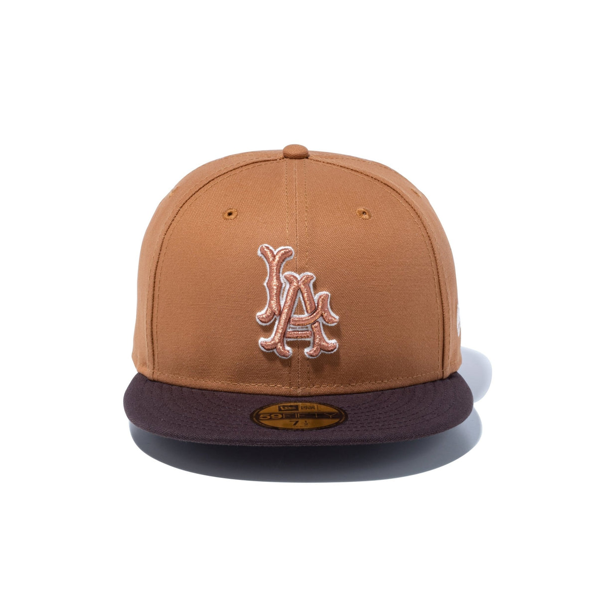 NEW ERA カバーオール XXL ブラウン 59FIFTY Barbecue Pack ロサンゼルス・エンゼルス クーパーズ