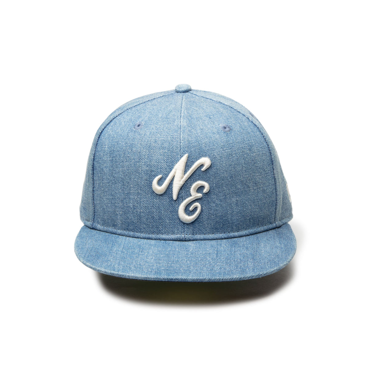 レア【ニューエラ×エムエフシーストアー】コラボ ダイス ロゴ デニム ハット 青 01-denim-monogram-14388527-sm-