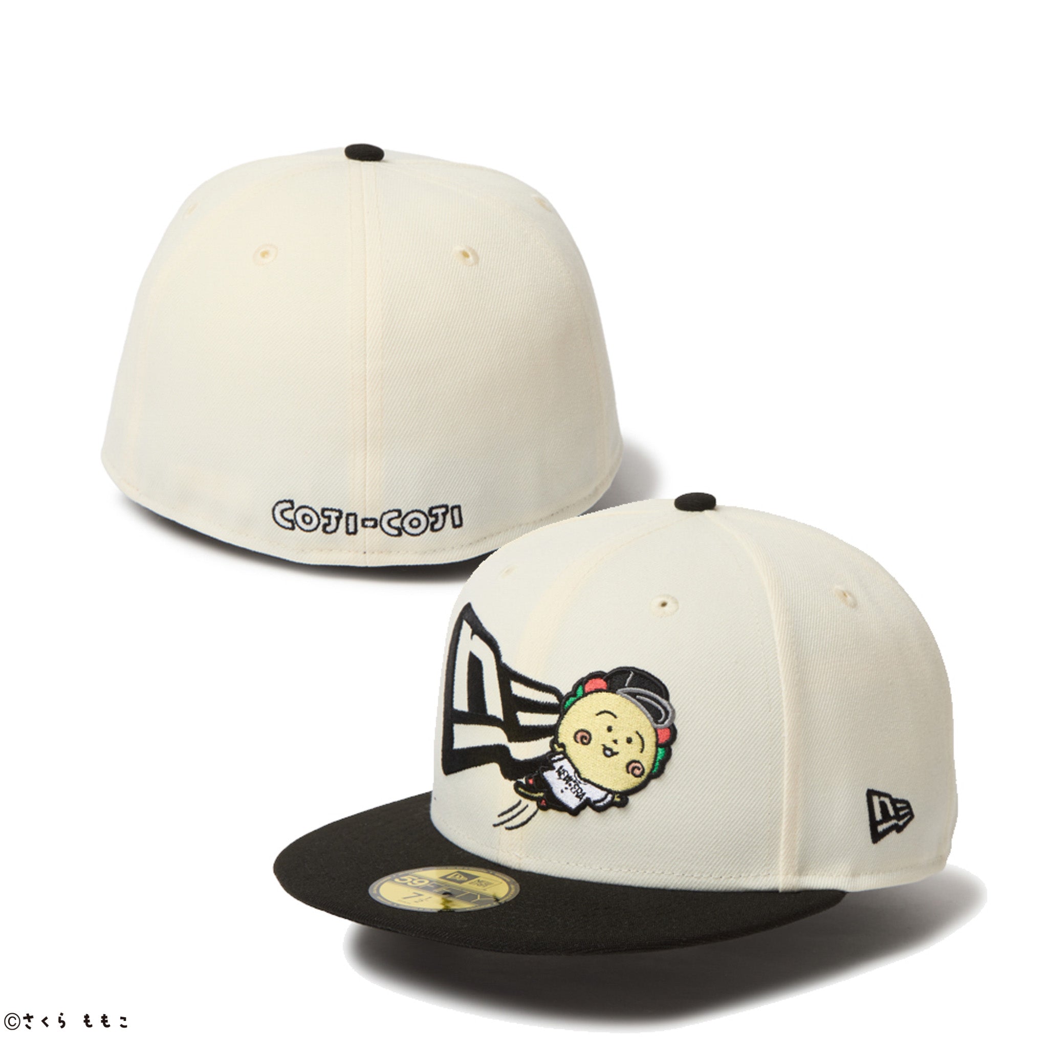 59FIFTY コジコジ COJI-COJI フラッグロゴ クローム ブラックバイザー
