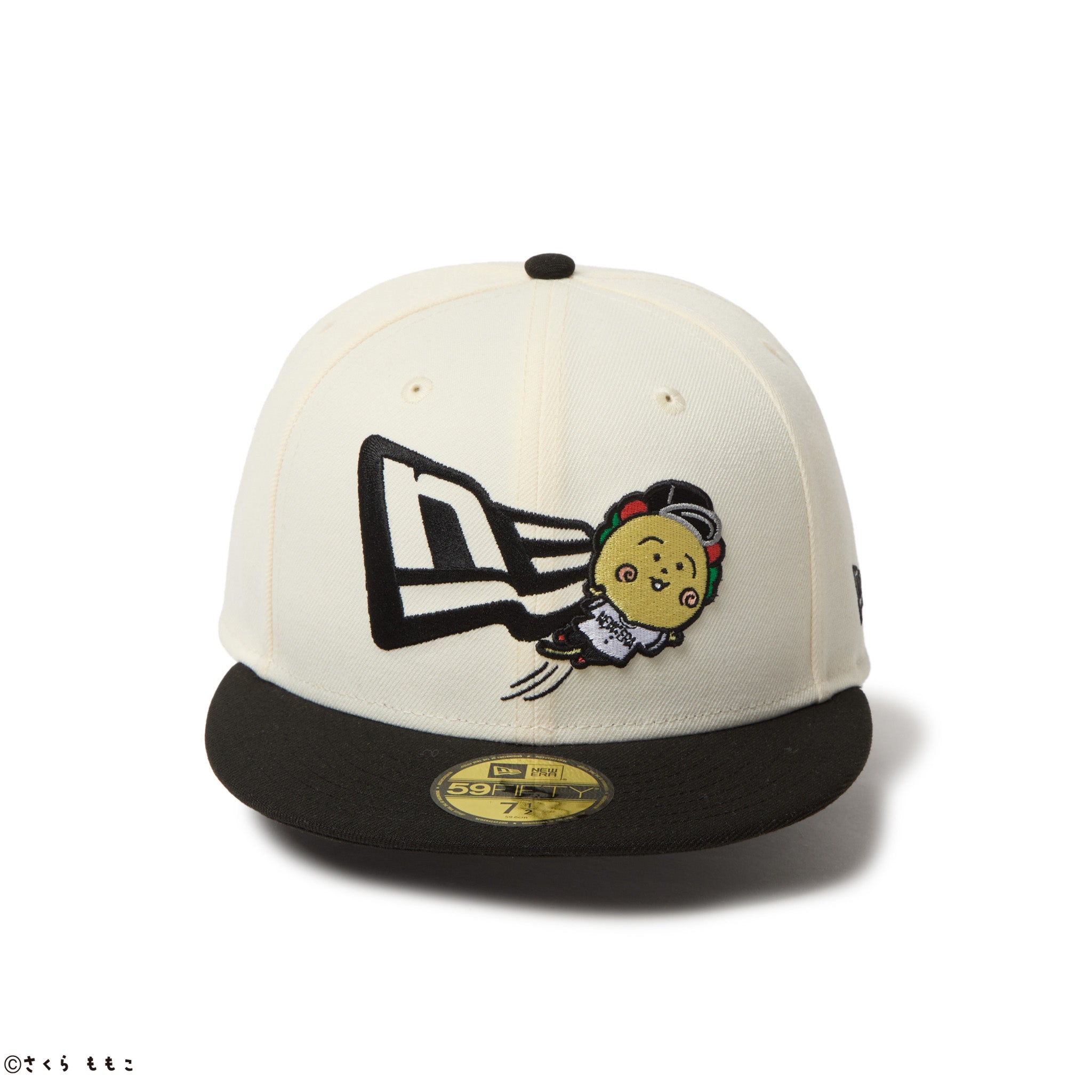 59FIFTY コジコジ COJI-COJI フラッグロゴ クローム ブラックバイザー