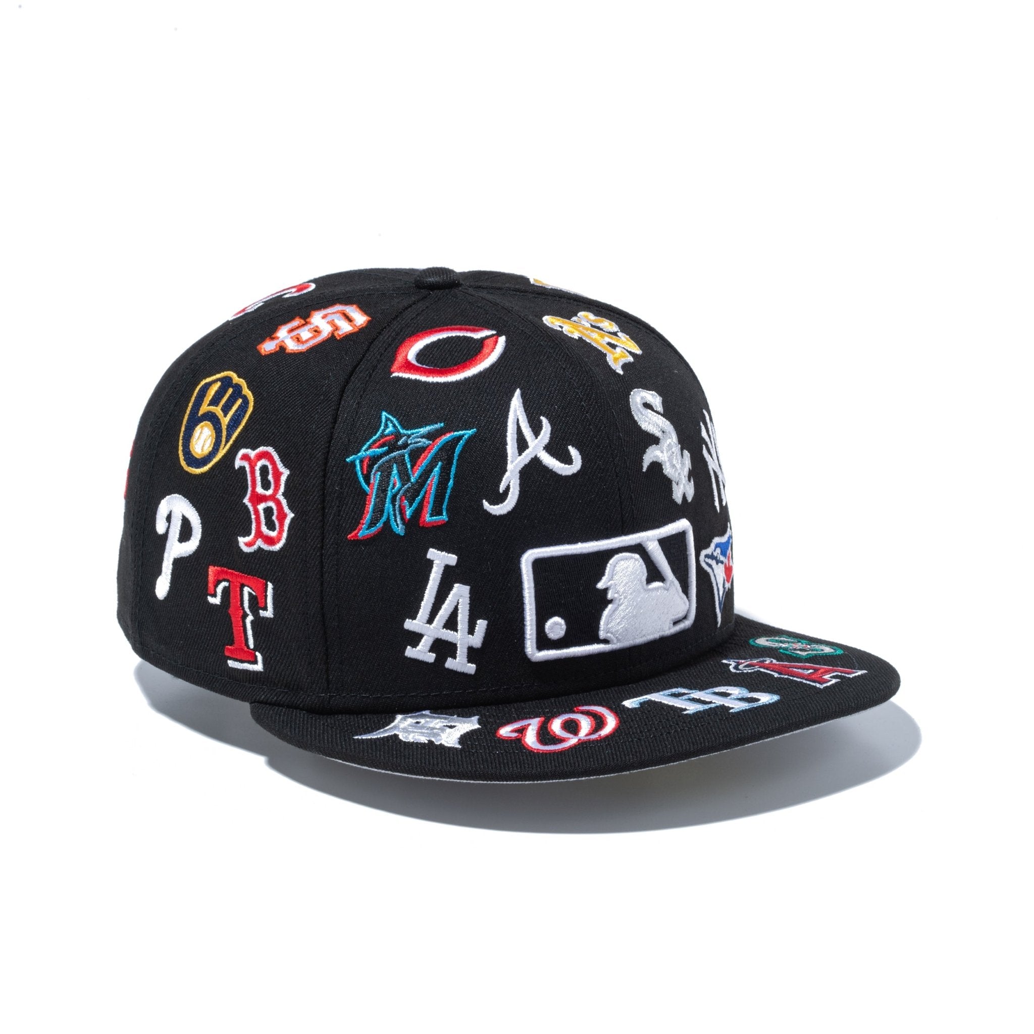 59FIFTY Logo Scramble MLB オールオーバー ブラック | ニューエラ