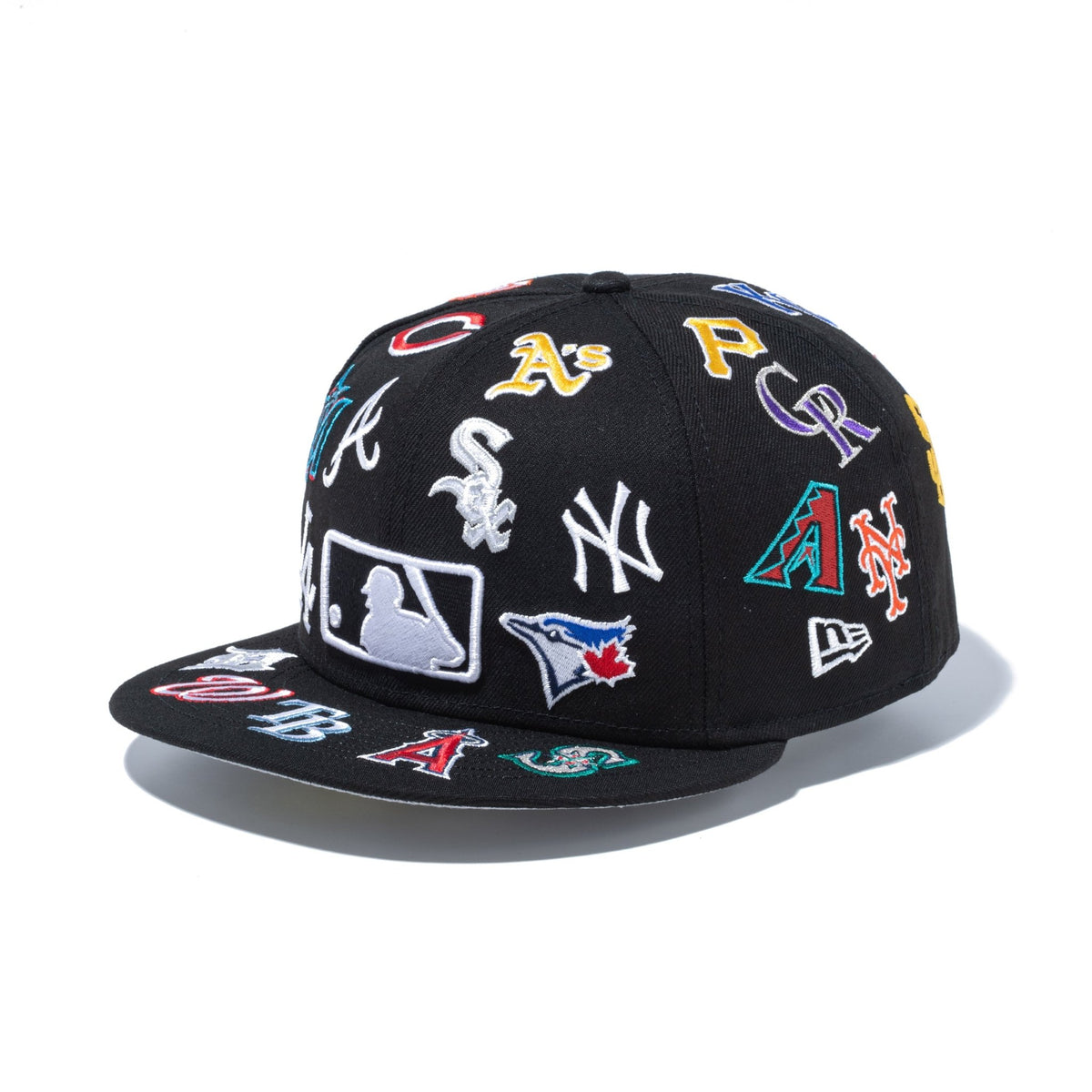 59FIFTY Logo Scramble MLB オールオーバー ブラック | ニューエラ 