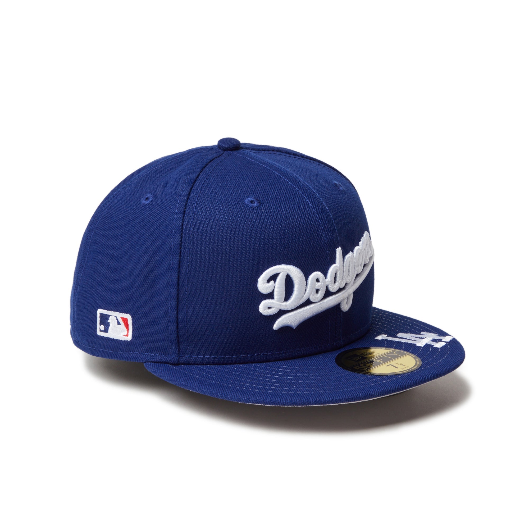 【FINALSALE】貴重！現地スタジアム購入　ドジャース特別仕様キャップ 59FIFTY MLB Visor Logo ロサンゼルス・ドジャース ダークロイヤル