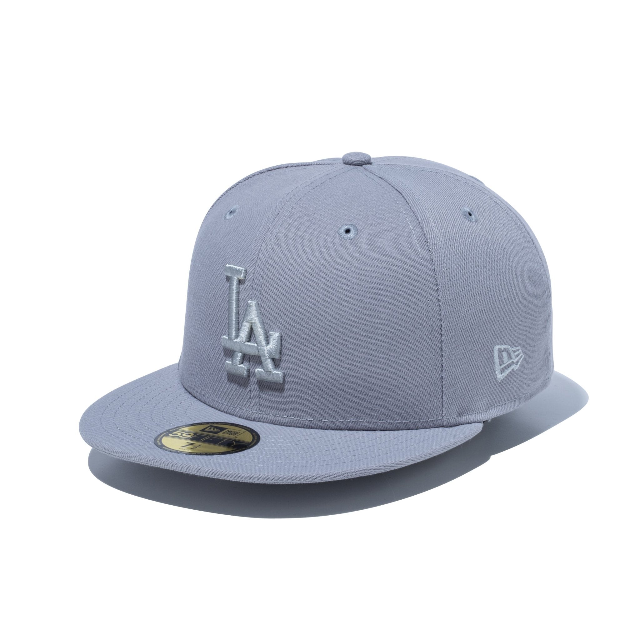 New Era LAロゴ 半帽 グレー バイク 原付 青ナンバー 59FIFTY Tonal Logo ロサンゼルス・ドジャース グレー | ニューエラ