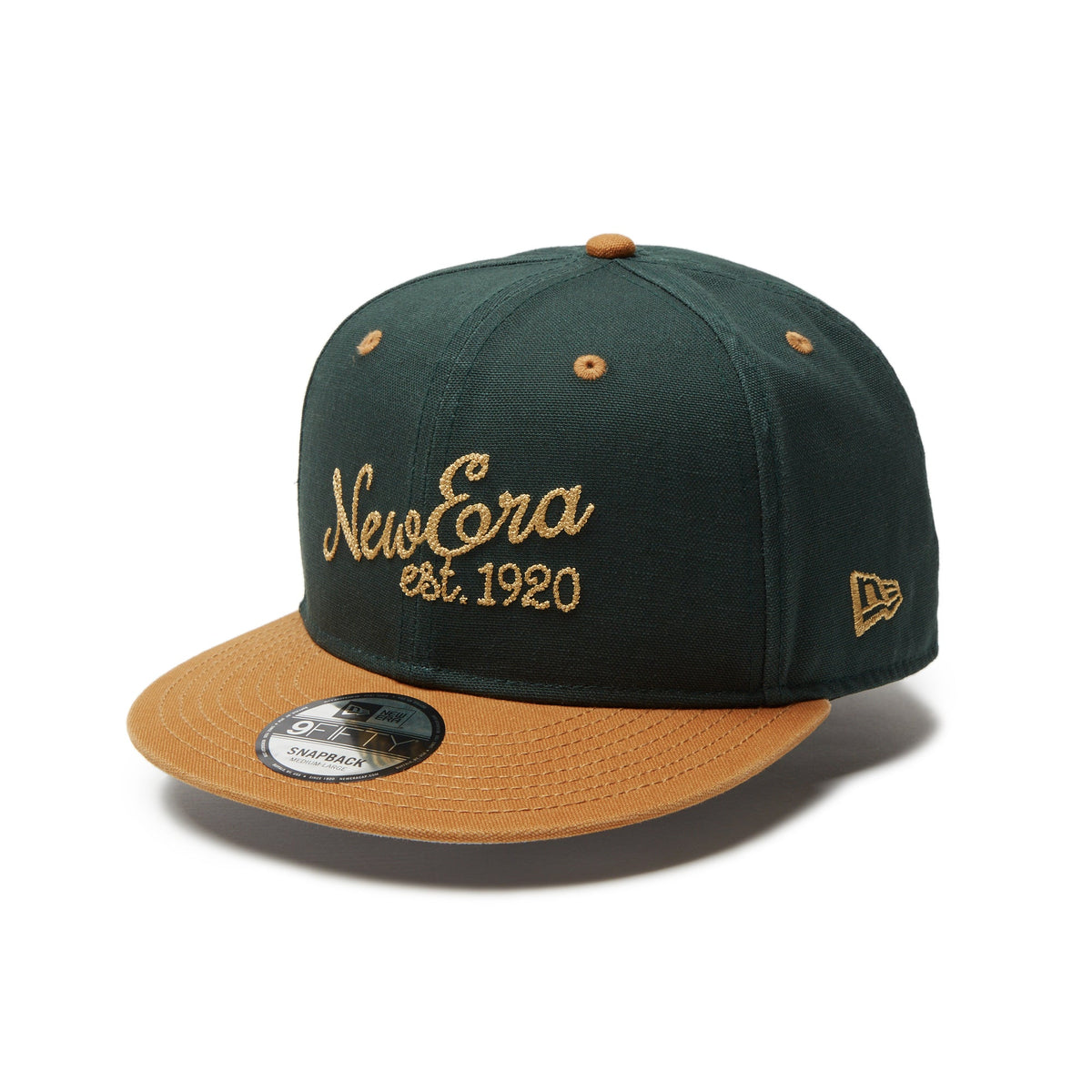 9FIFTY 2-Tone Duck Canvas ダークグリーン ライトブロンズバイザー 