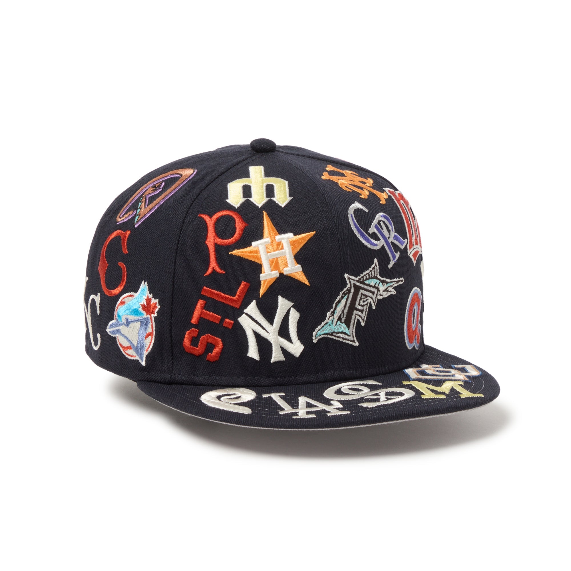 9FIFTY Team Logo Allover MLB クーパーズタウン ネイビー