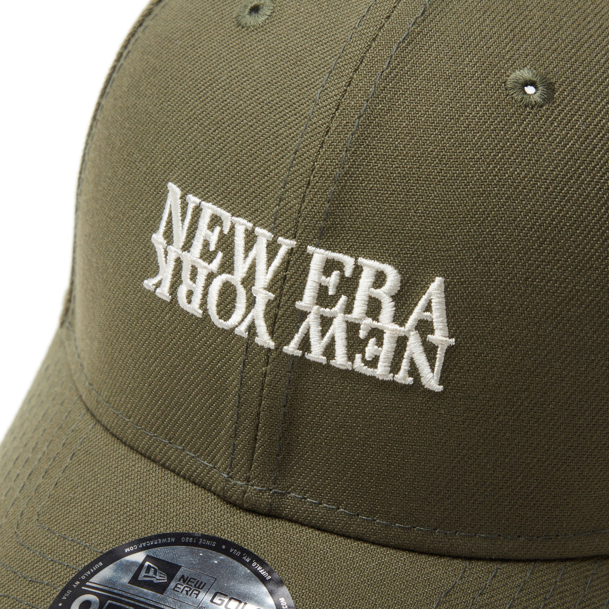 NEW ERA GOLF CLUB オリーブグリーンシャツ ハイカラー 長袖 パフォーマンス Tシャツ スタッツ オリーブ