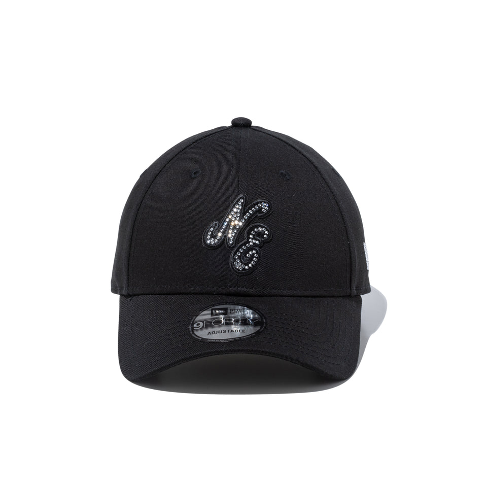 9FORTY Rhinestone クラシックロゴ ブラック