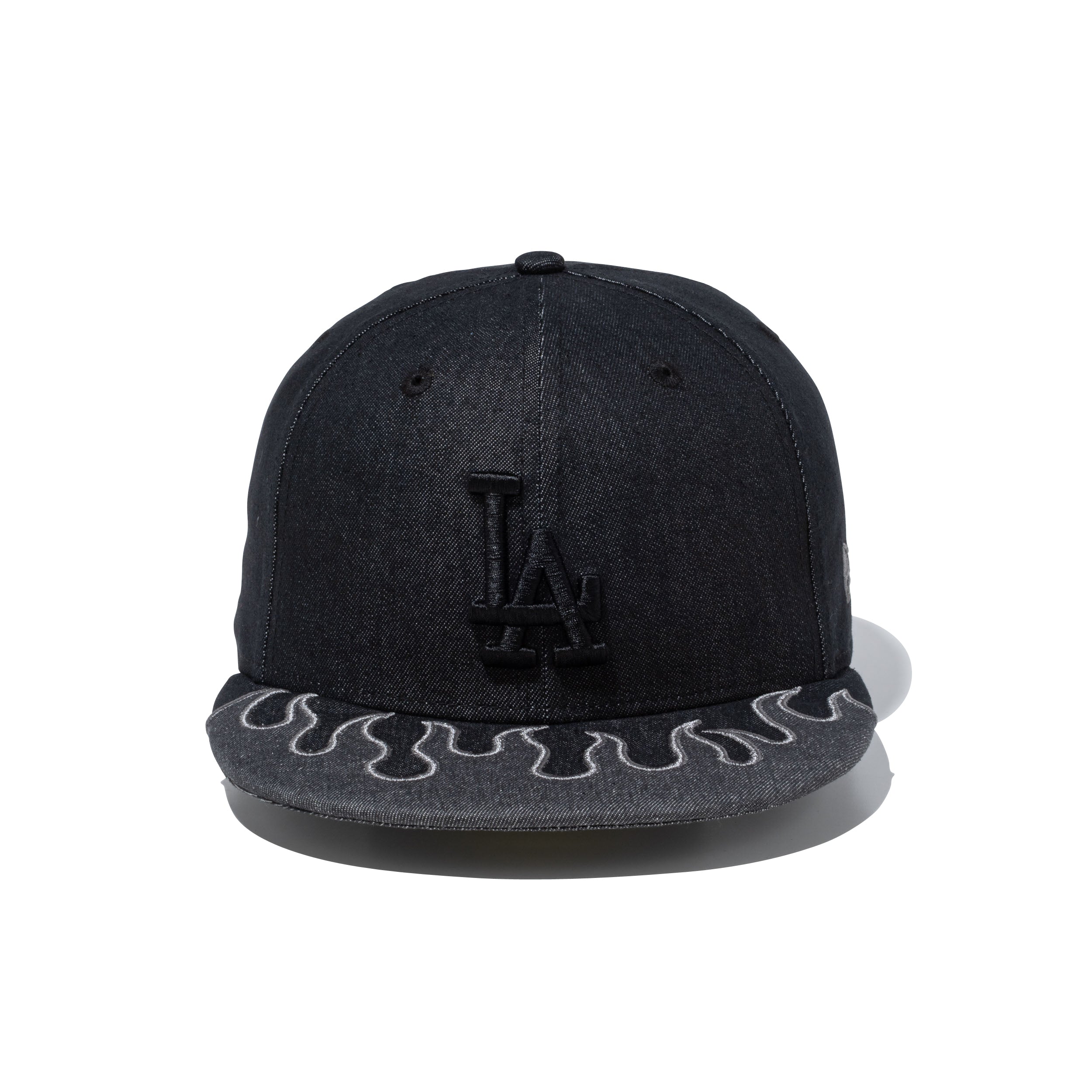 【海外限定】7 5/8 ニューエラ 59FIFTY ロサンゼルスラムズ ブラック 59FIFTY Denim Flame ロサンゼルス・ドジャース ブラック | ニューエラ