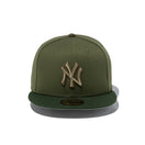 59FIFTY Deep Forest ニューヨーク・ヤンキース オリーブ グリーンバイザー