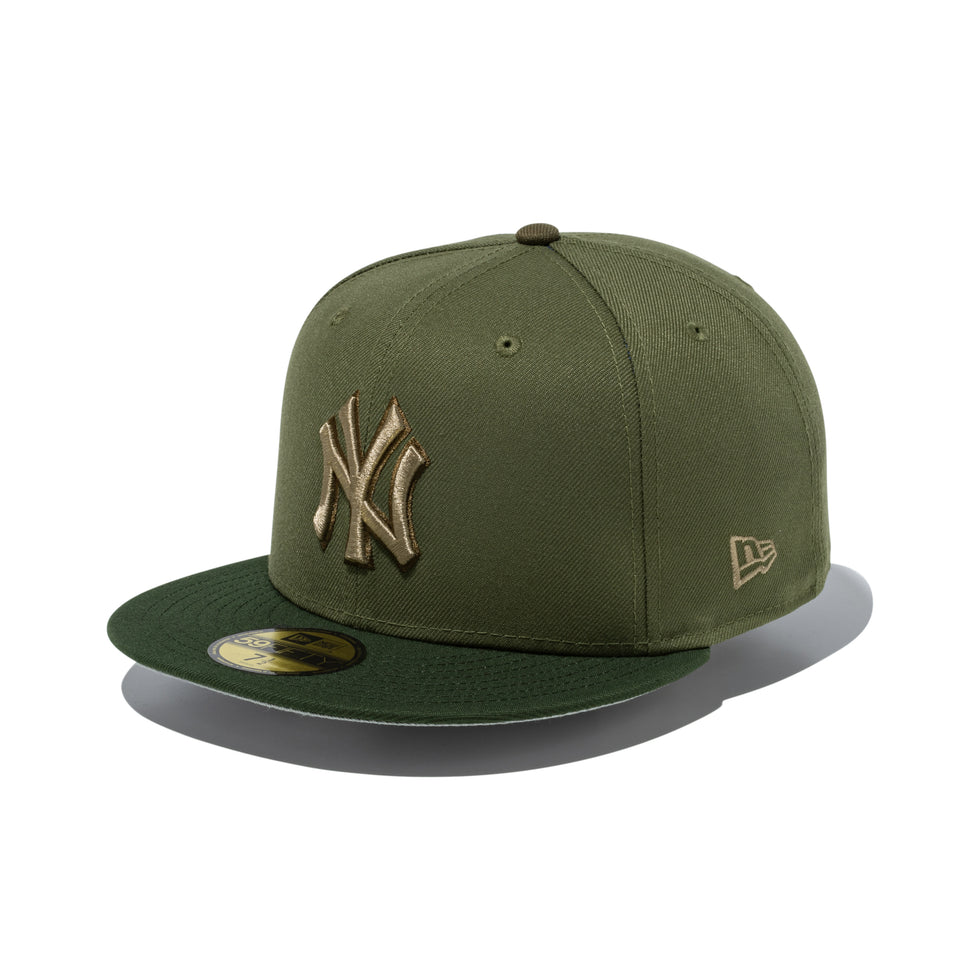 59FIFTY Deep Forest ニューヨーク・ヤンキース オリーブ グリーンバイザー