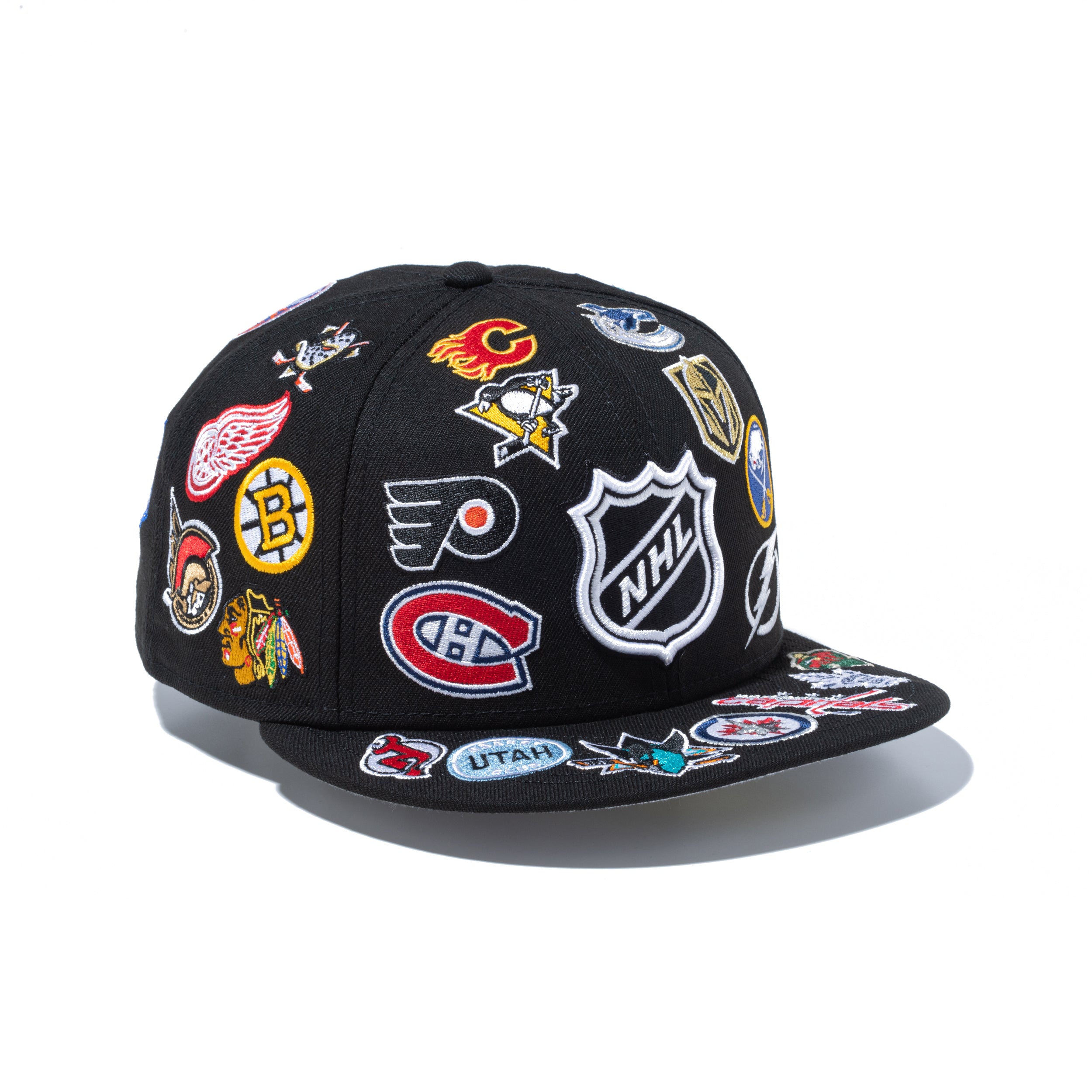 59FIFTY Logo Scramble NHL オールオーバー ブラック | ニューエラ