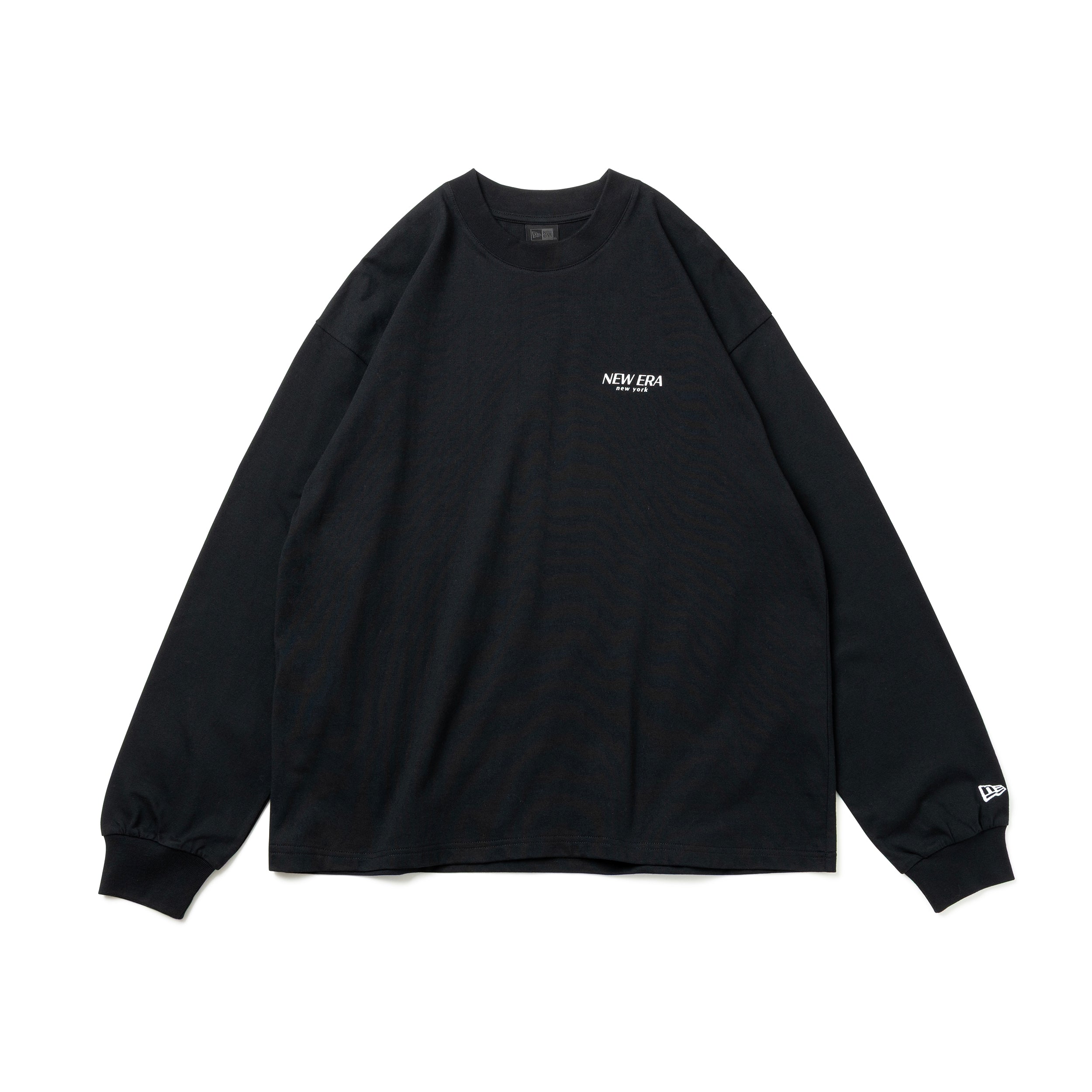 長袖 コットン Tシャツ BLACK LABEL FW25 Hotel Logo ブラック