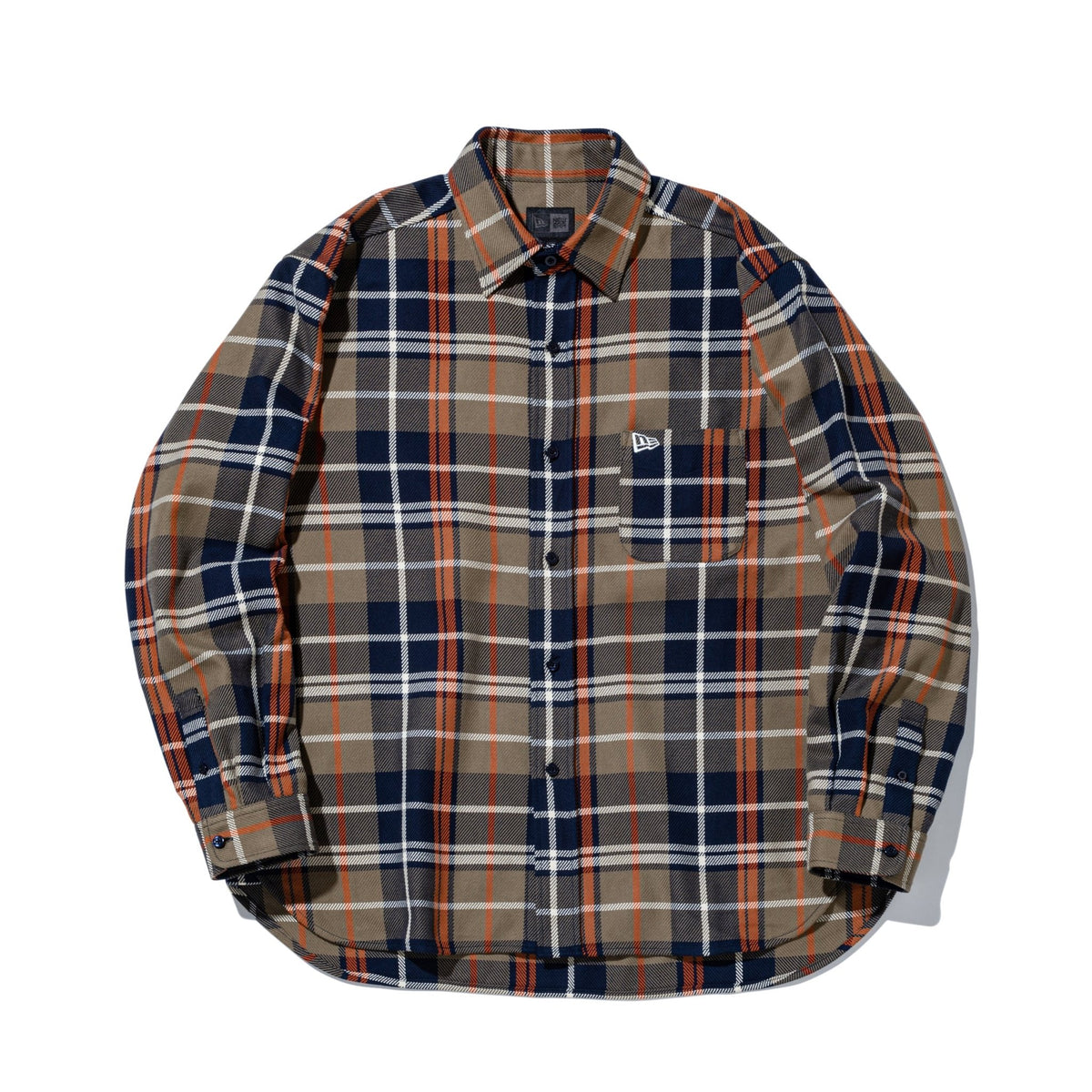 長袖 フランネル チェックシャツ BLACK LABEL FW24 ネイビー 