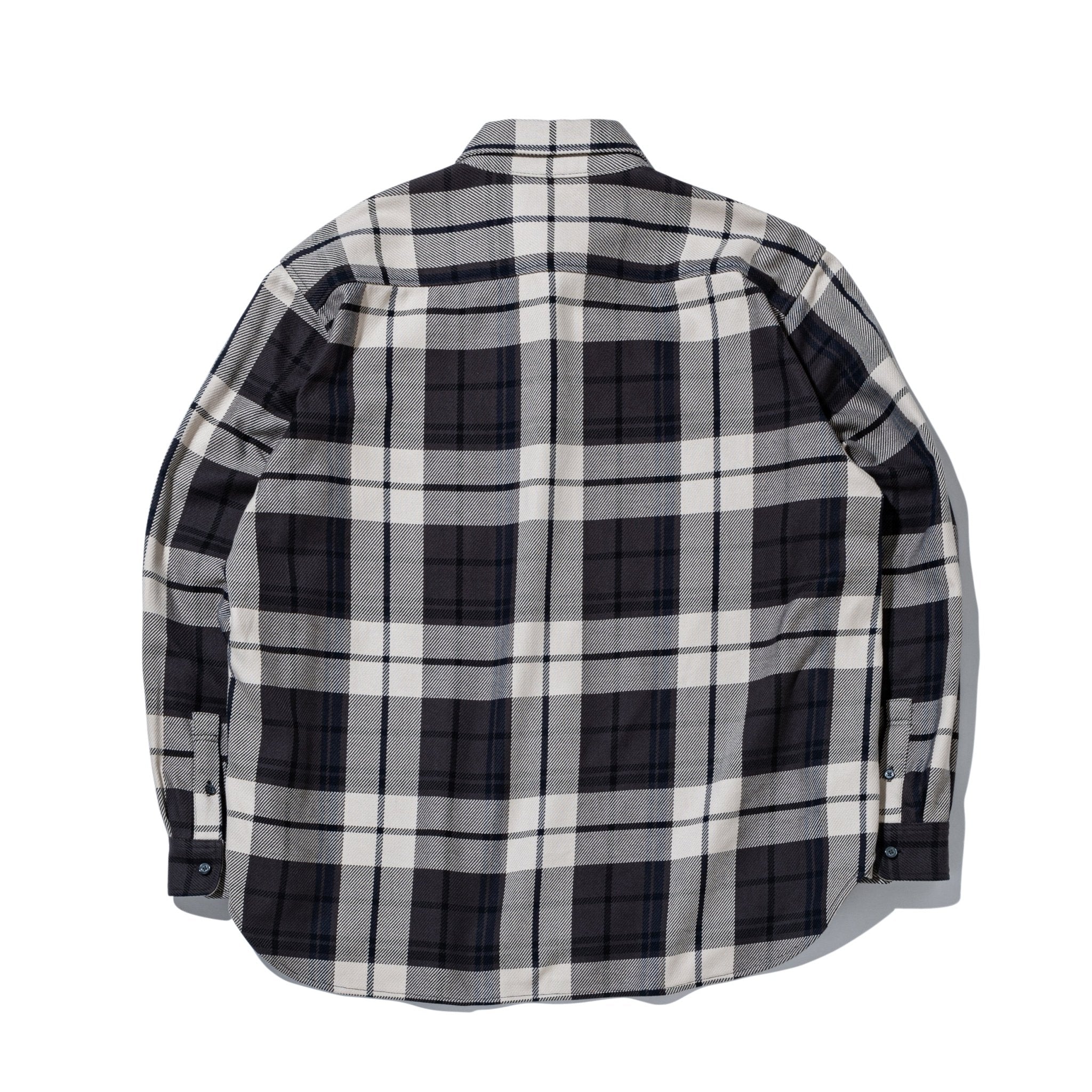 長袖 フランネル チェックシャツ BLACK LABEL FW24 グラファイト