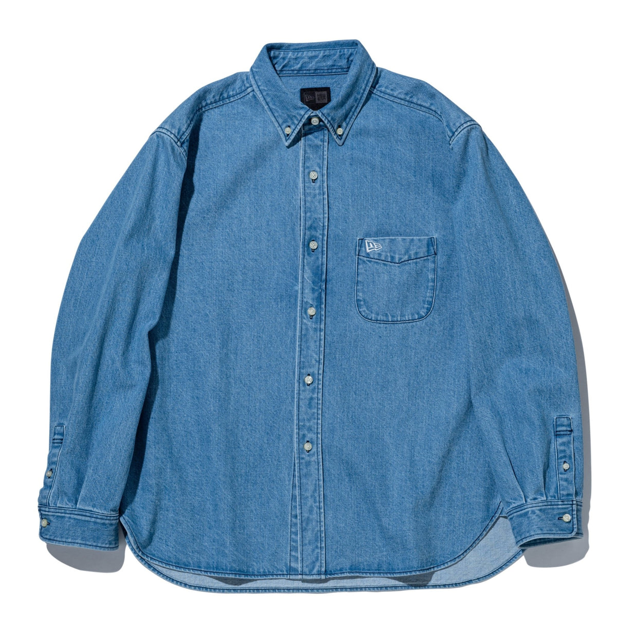 長袖 デニム ボタンダウンシャツ BLACK LABEL FW24 ウォッシュドデニム 