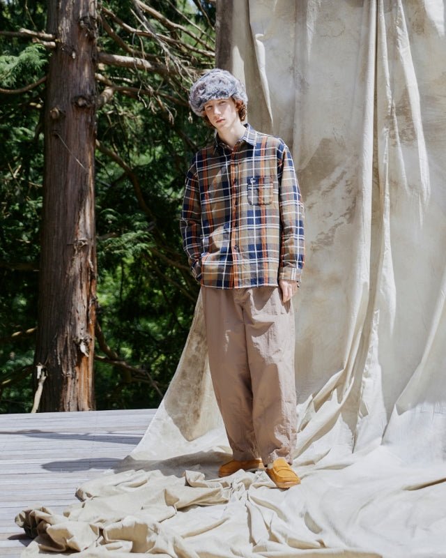 トラッパー BLACK LABEL FW24 フランネルチェック ネイビー