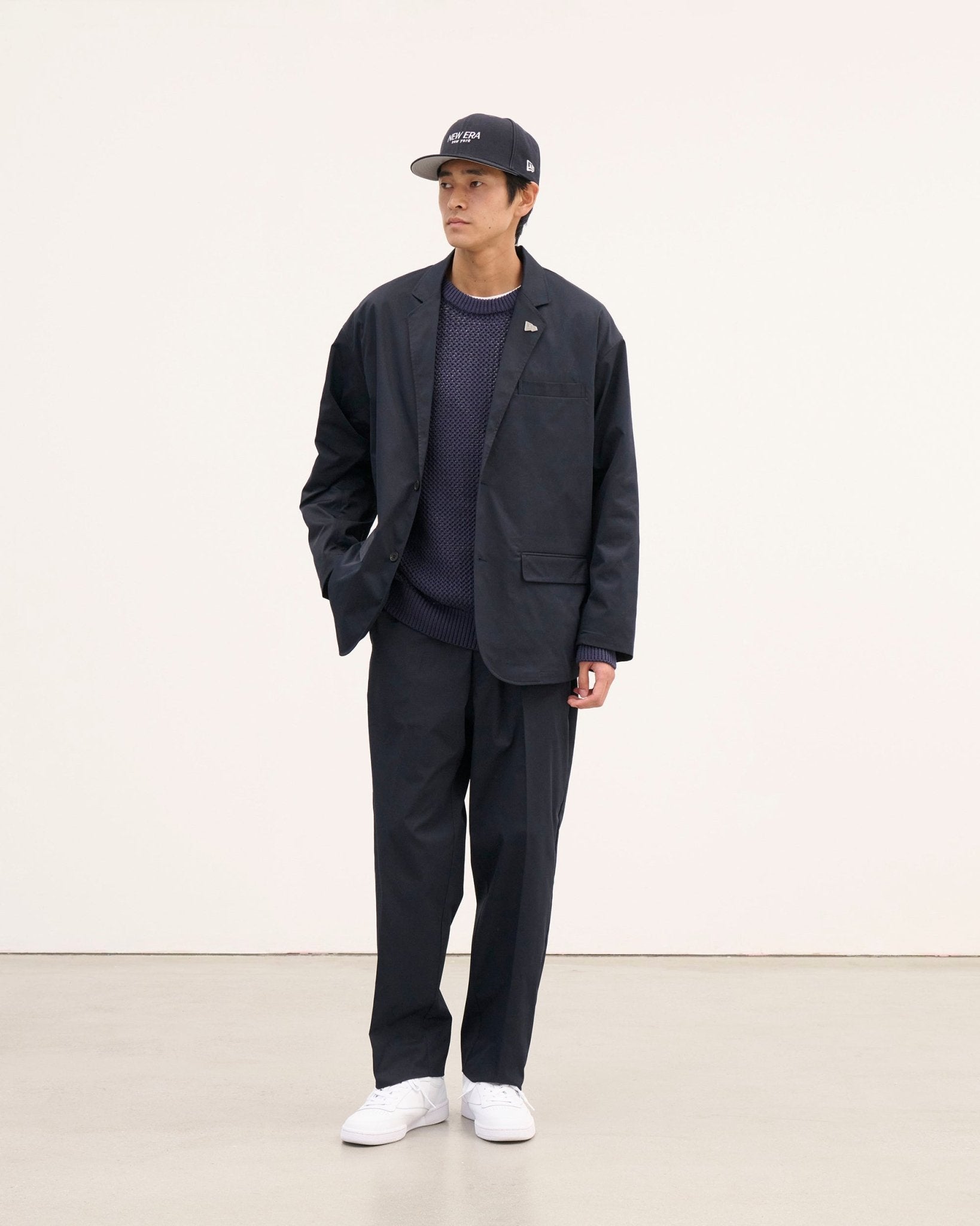 NEW ERA GOLF ニューエラ　ダンボールニット　プルオーバー　メンズ　黒 NEW ERA GOLF ニューエラ ダンボールニット プルオーバー メンズ 黒