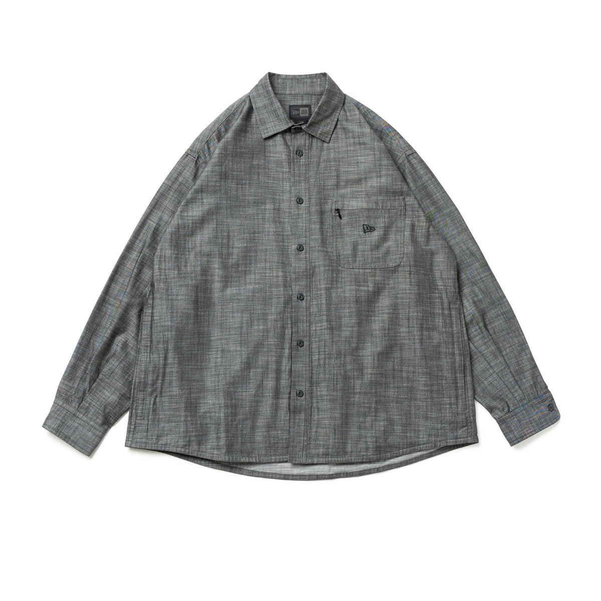 長袖 シャンブレー シャツ BLACK LABEL FW25 ブラック | ニューエラ 
