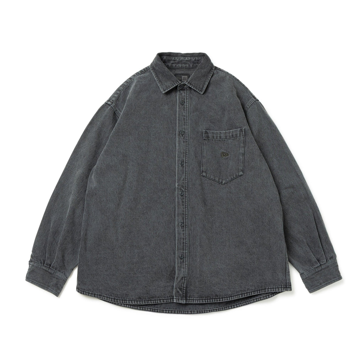 長袖 デニムシャツ BLACK LABEL FW25 ウォッシュドブラックデニム 