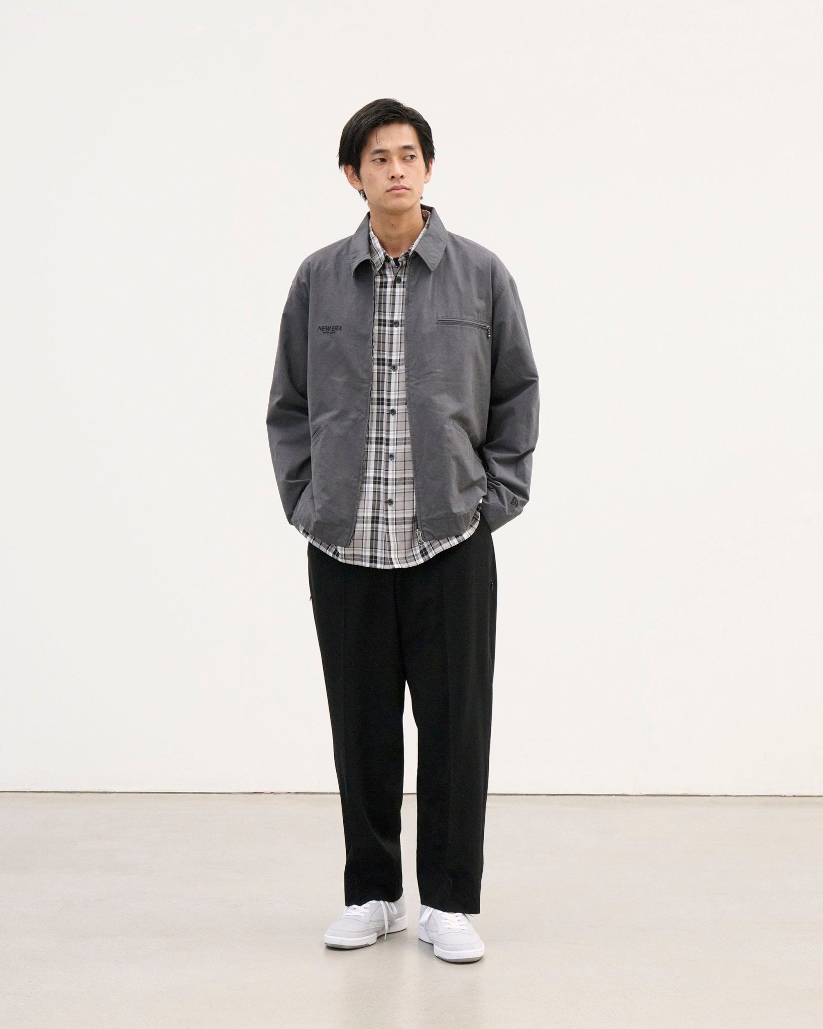 長袖 チェックシャツ BLACK LABEL FW25 グレー | ニューエラオンライン