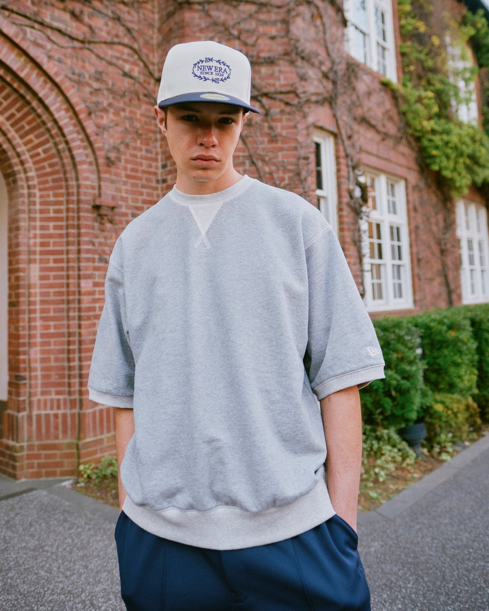 裏毛 半袖 スウェット クルーネック BLACK LABEL SS25 ヘザー