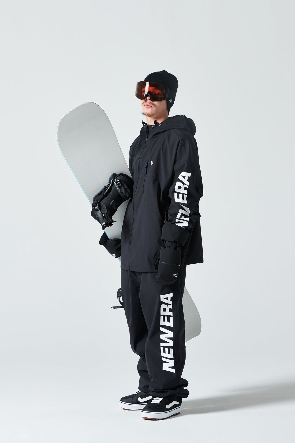 スノージャケット NEW ERA SNOWBOARDING ワードマークロゴ ブラック 