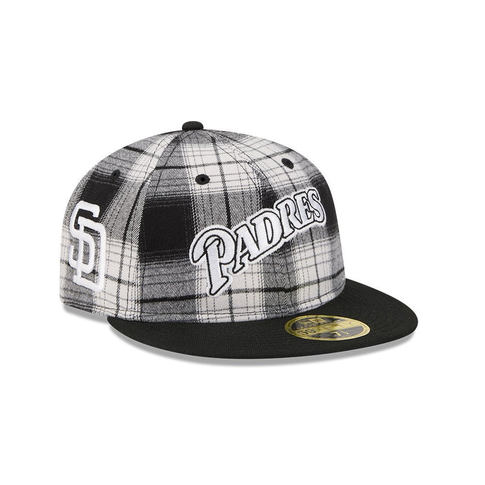 RC 59FIFTY Grunge Style Plaid サンディエゴ・パドレス クーパーズタウン ブラック - 14747108-700 | NEW ERA ニューエラ公式オンラインストア