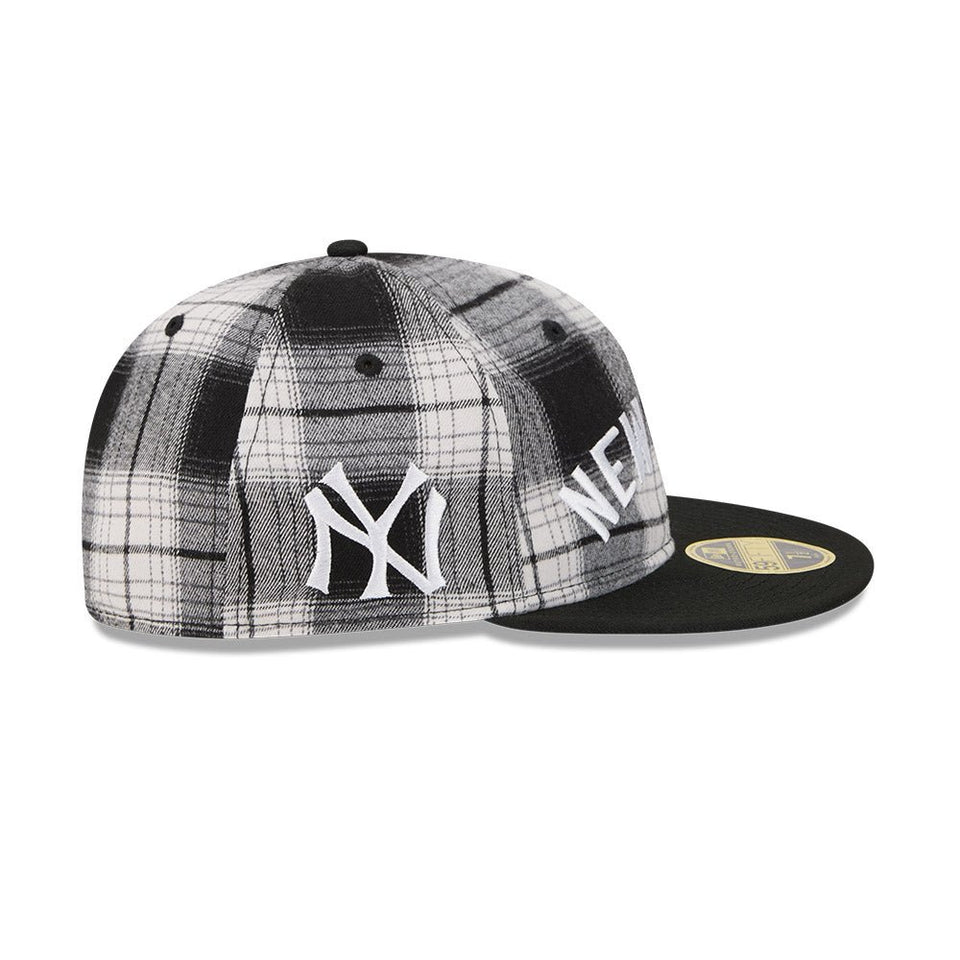 RC 59FIFTY Grunge Style Plaid ニューヨーク・ヤンキース クーパーズタウン ブラック - 14747109-700 | NEW ERA ニューエラ公式オンラインストア