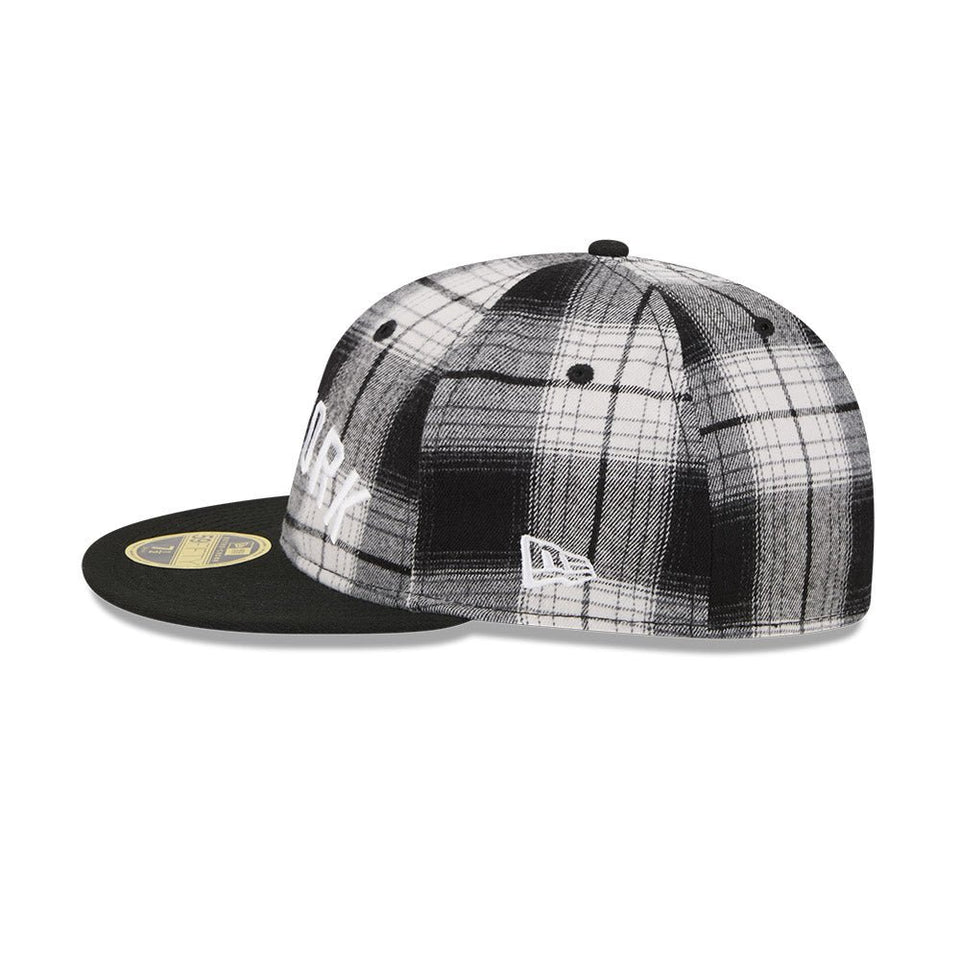 RC 59FIFTY Grunge Style Plaid ニューヨーク・ヤンキース クーパーズタウン ブラック - 14747109-700 | NEW ERA ニューエラ公式オンラインストア