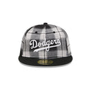 RC 59FIFTY Grunge Style Plaid ブルックリン・ドジャース クーパーズタウン ブラック - 14747110-700 | NEW ERA ニューエラ公式オンラインストア