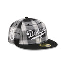 RC 59FIFTY Grunge Style Plaid ブルックリン・ドジャース クーパーズタウン ブラック - 14747110-700 | NEW ERA ニューエラ公式オンラインストア